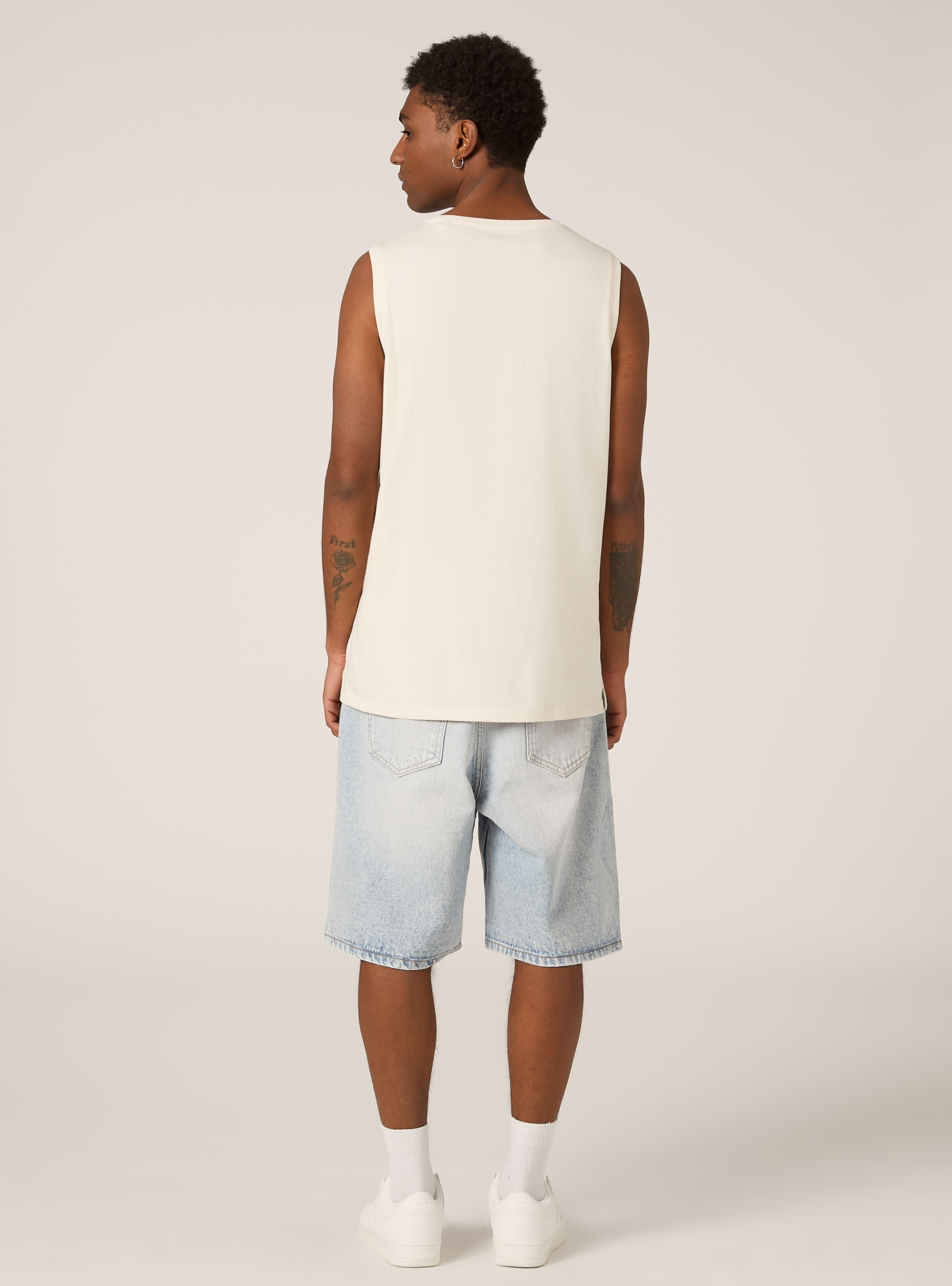 Camiseta de Tirantes Lisa Comfort Fit, CR3 CREAM LIGHT