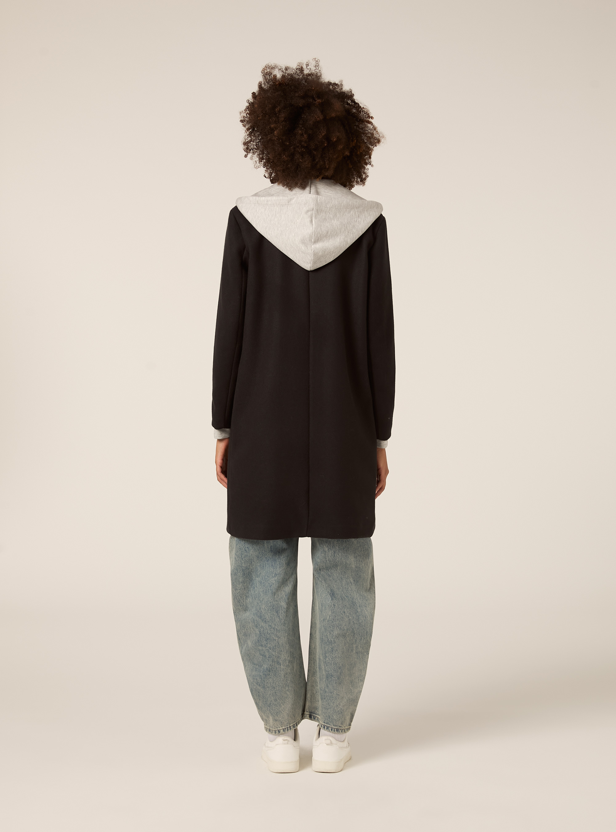 Manteau double tissu, BK1 BLACK