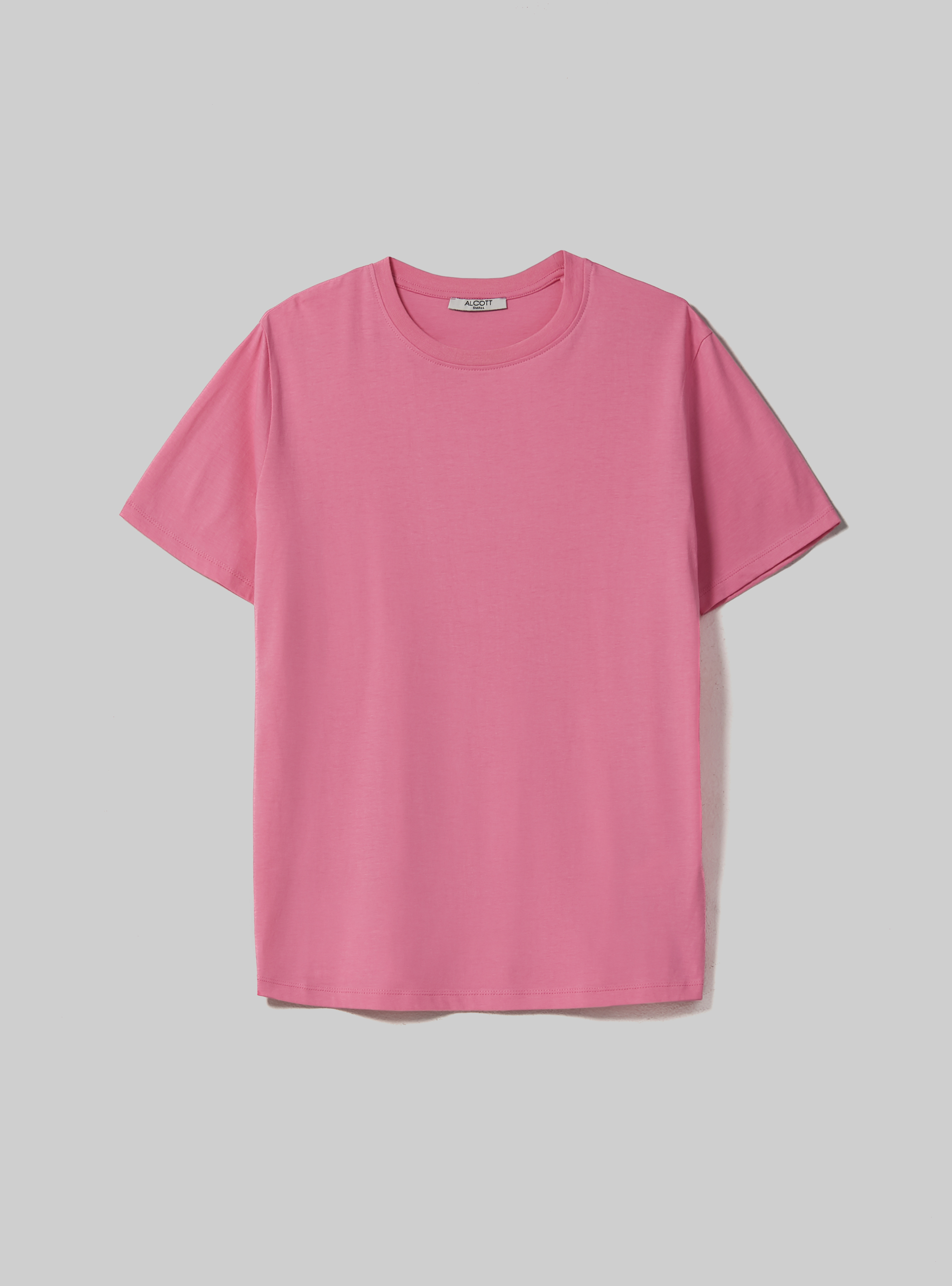 Cotton crew-neck T-shirt, PK2 PINK MEDIUM