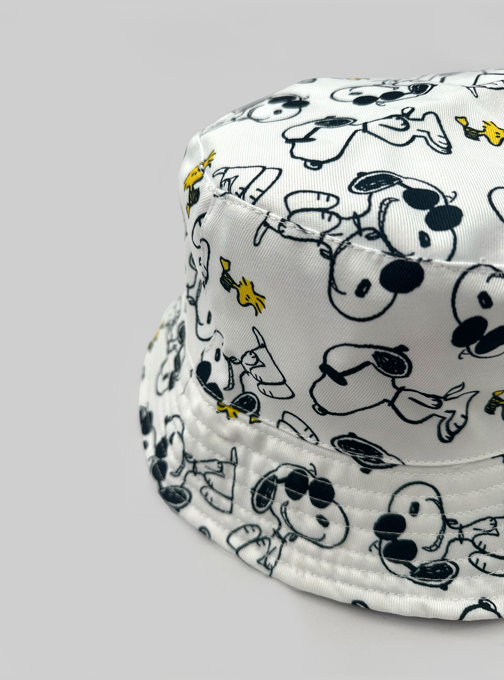 Cappello pescatore stampa snoopy, C099 WHITE