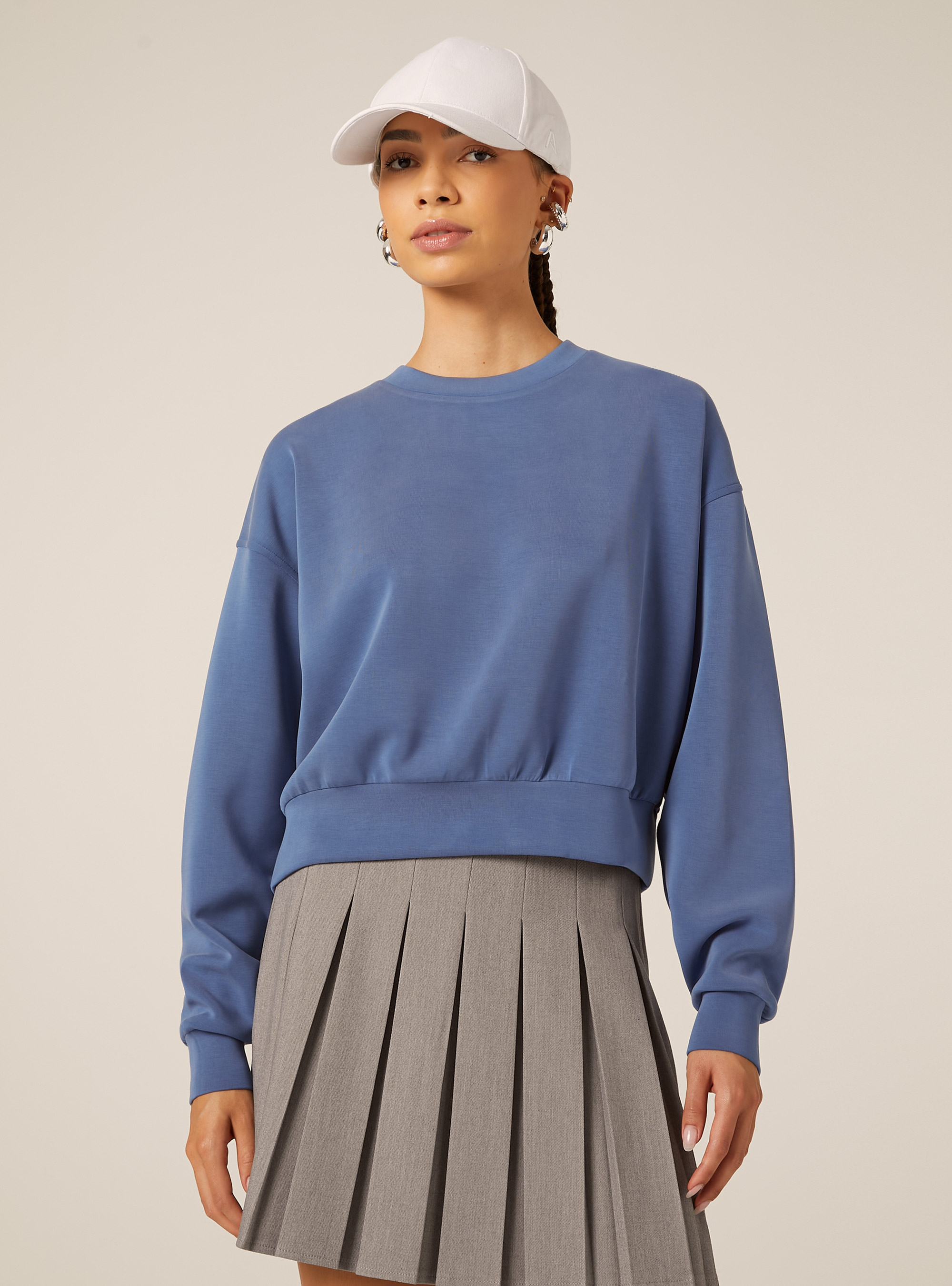 Soft touch sweatshirt, AZ1 AZURE DARK