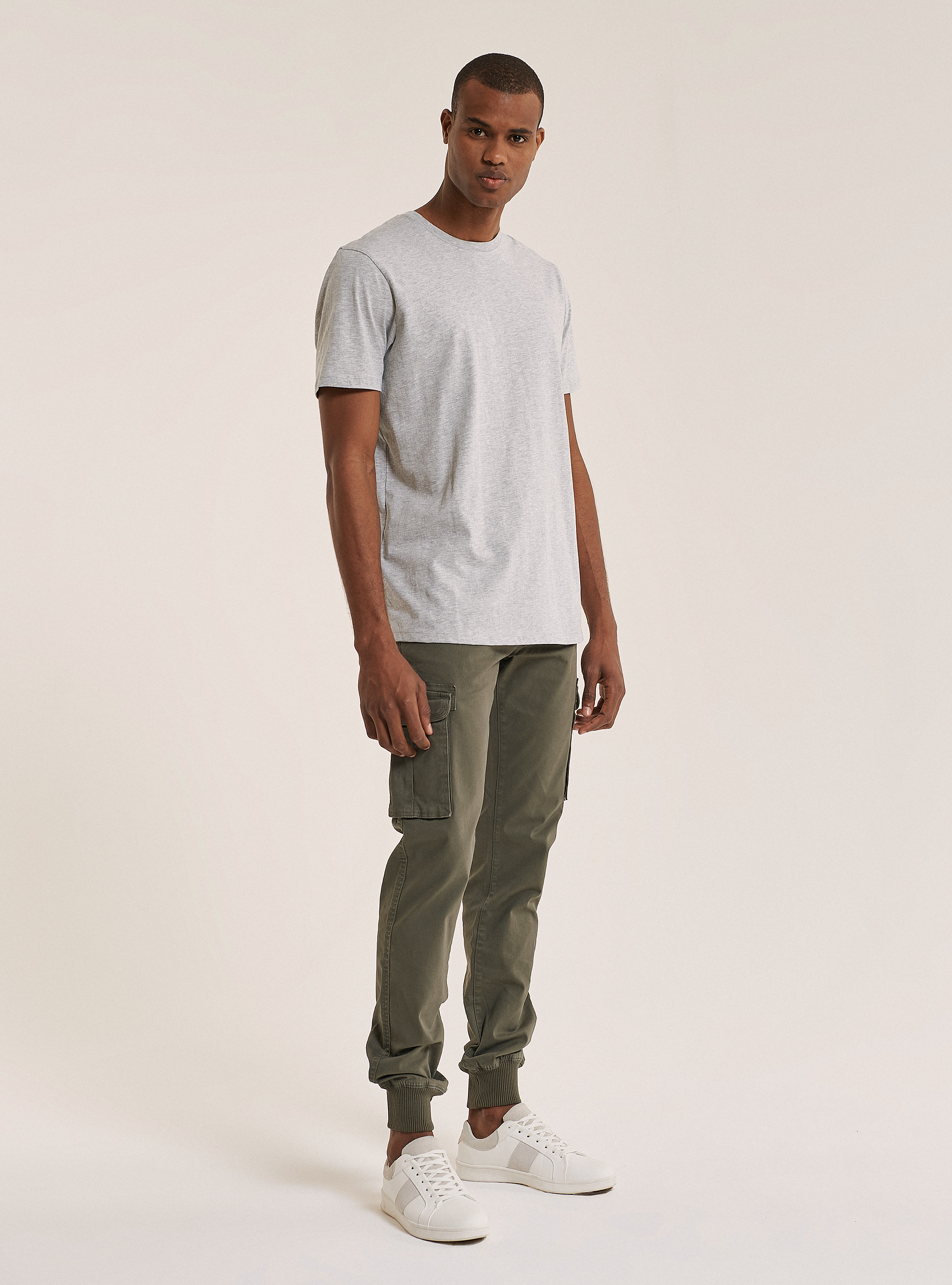 T-shirt basic 100% coton, C143 LIGHT GREY M