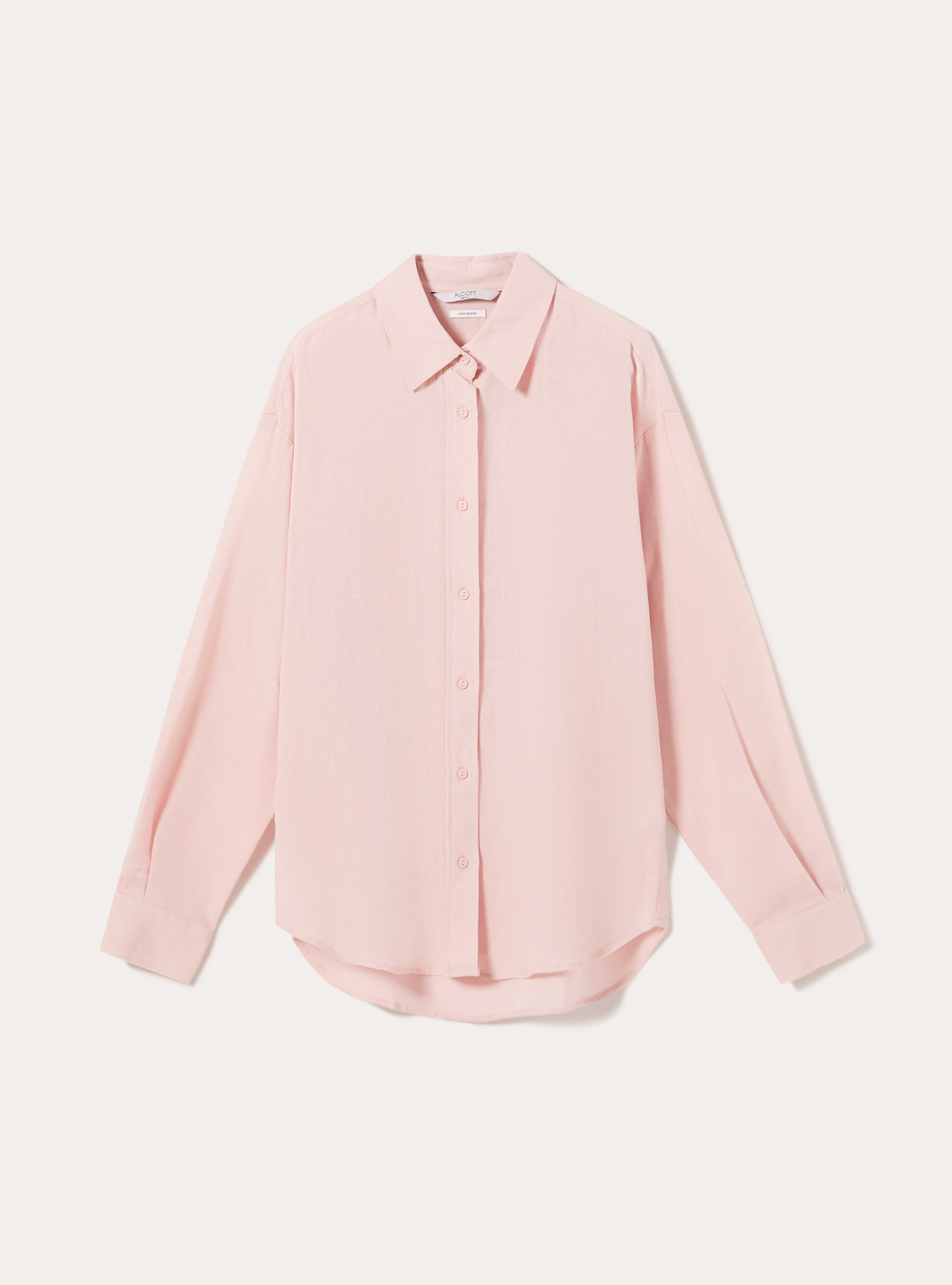 Comfort fit linen shirt, PK2 PINK MEDIUM