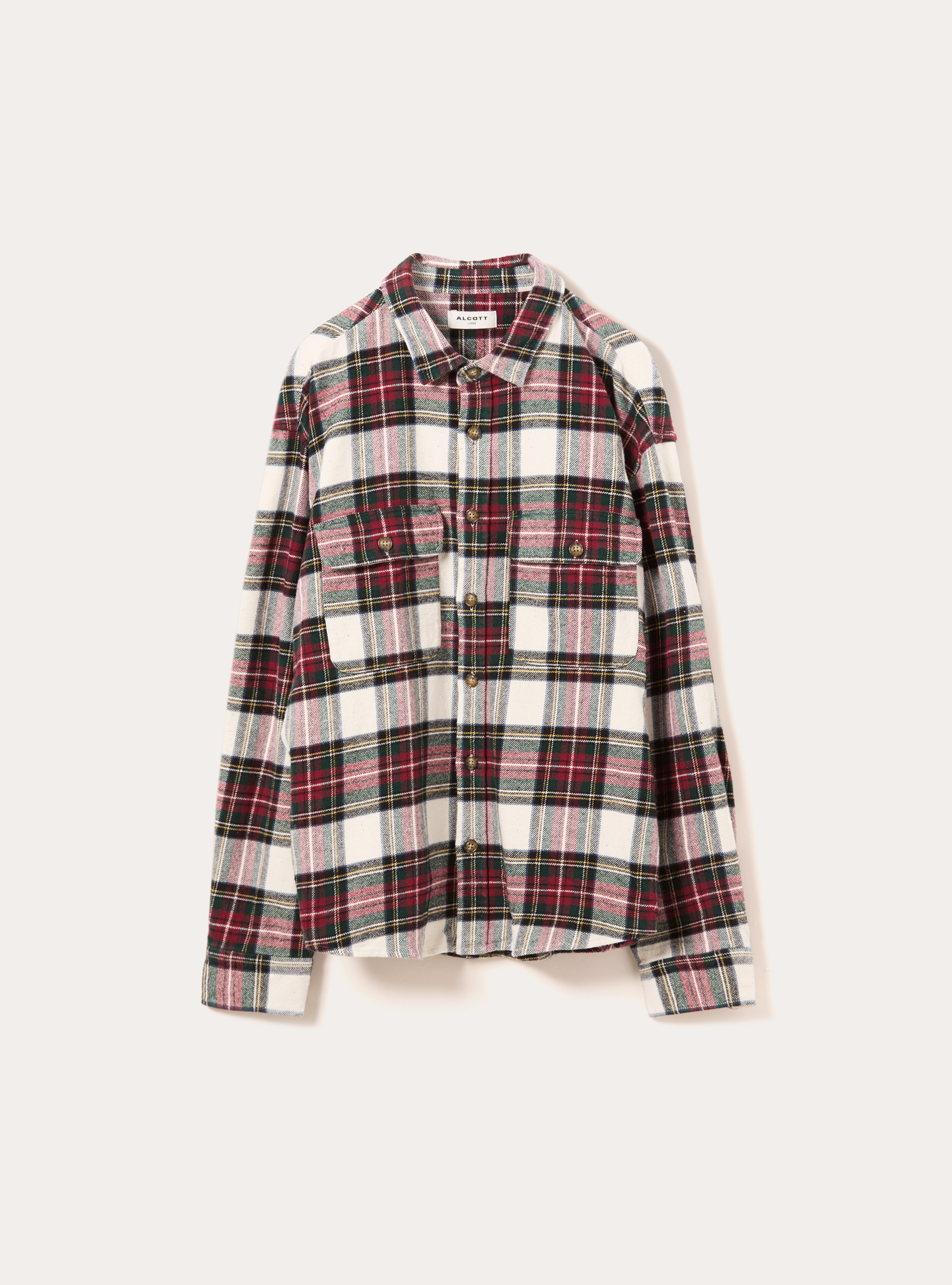 Camicia flanella quadri, WH1 OFF WHITE