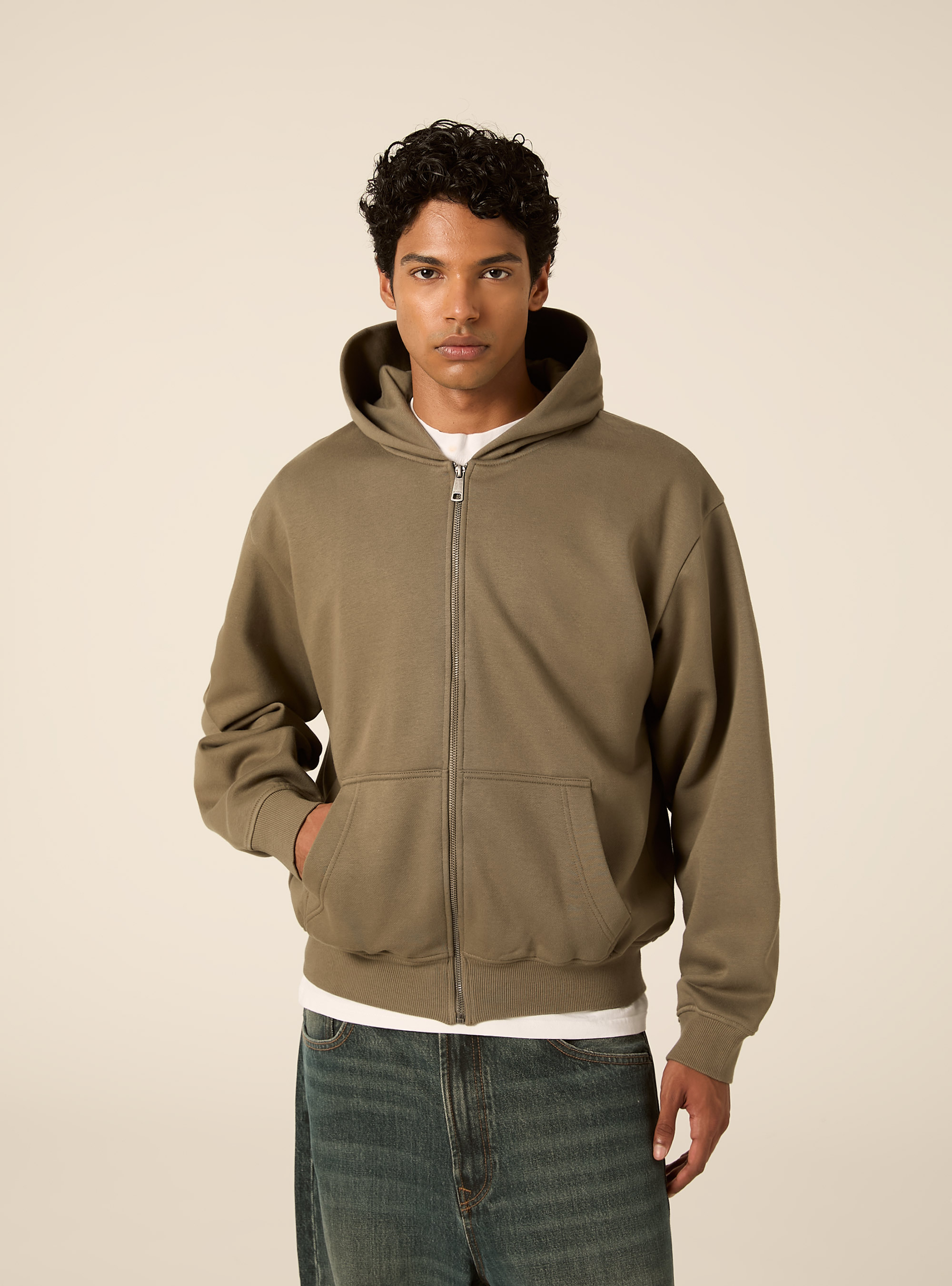 Cardigan basico boxy fit, KY2 KAKY MEDIUM