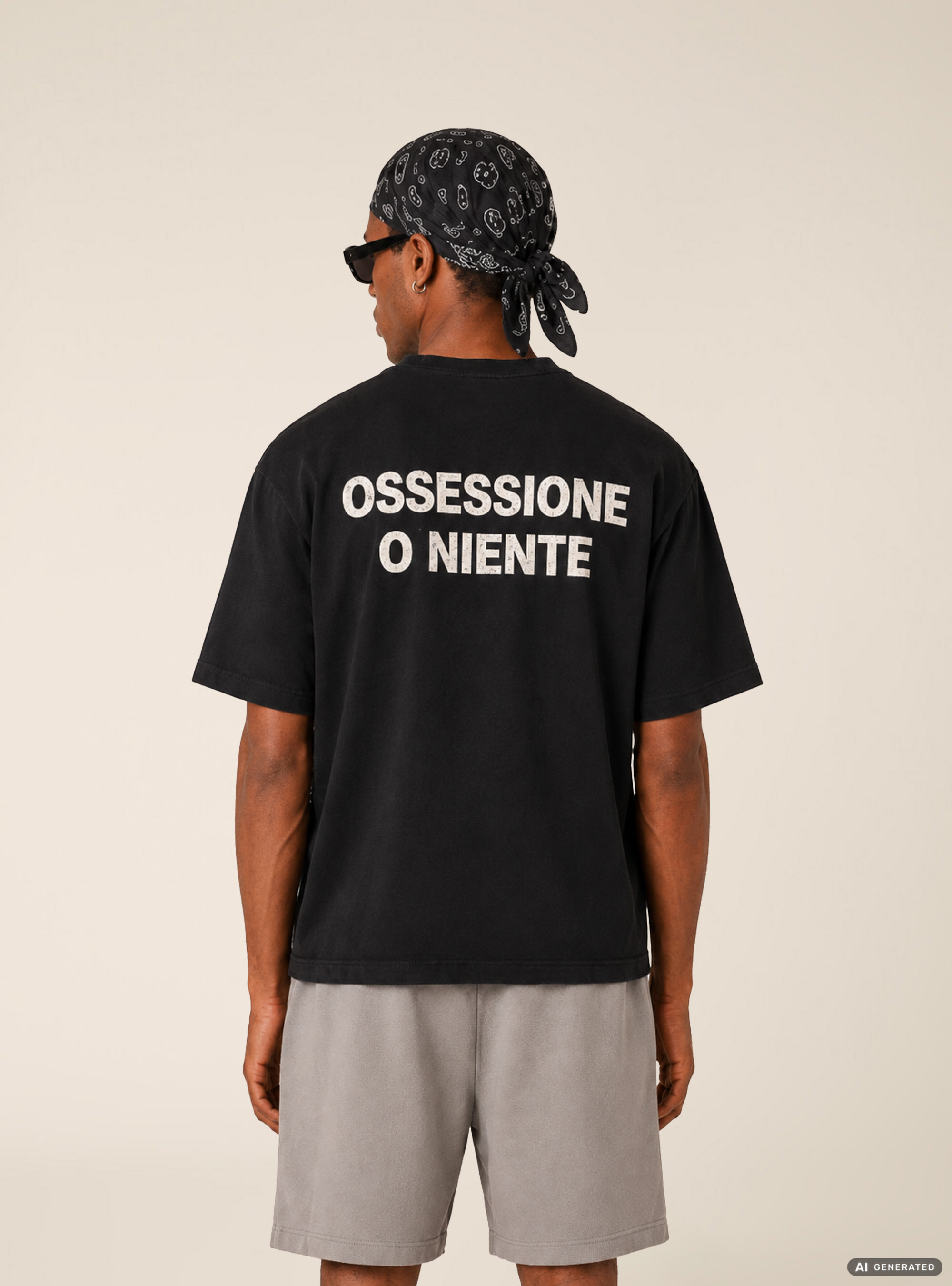 Lettering Print T-Shirt, BK1 BLACK