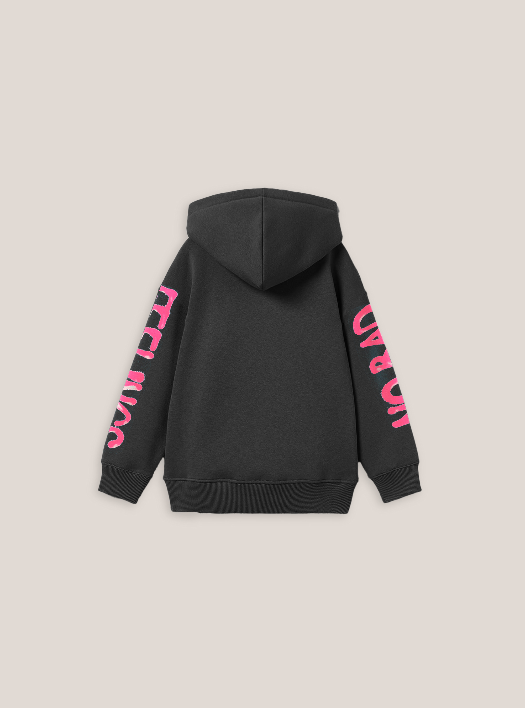 Mini Me sweatshirt with Smile collection print, BK1 BLACK