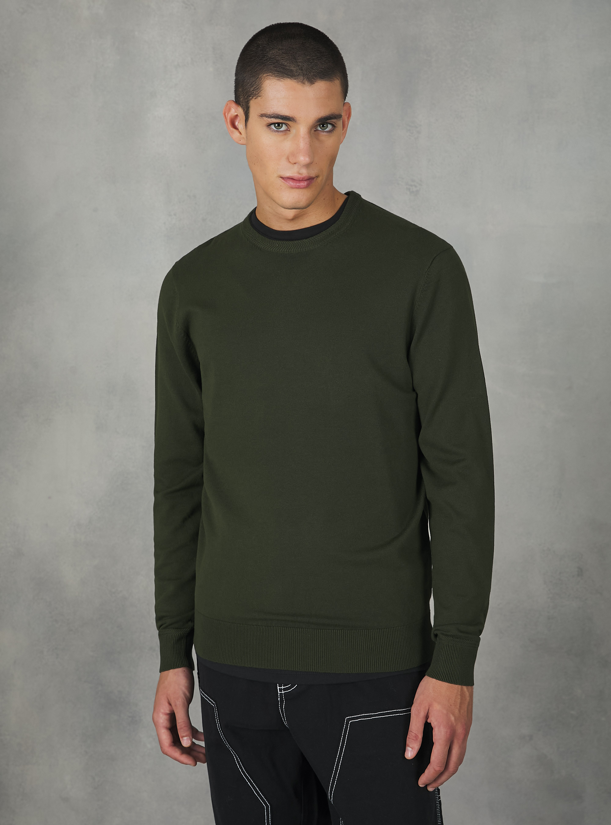 Pull à col ras du cou en viscose durable Ecovero, KY1 KAKY DARK