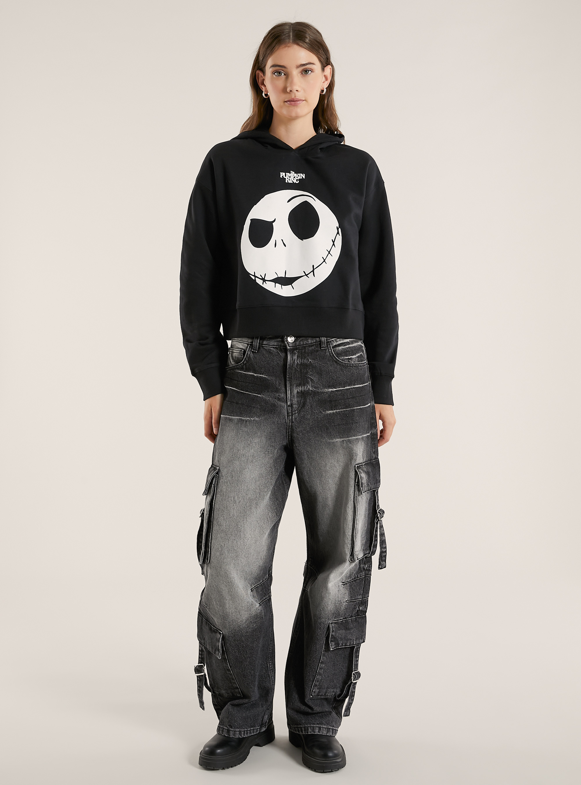 The Nightmare Before Christmas Sweatshirt / Alcott, BK1 BLACK