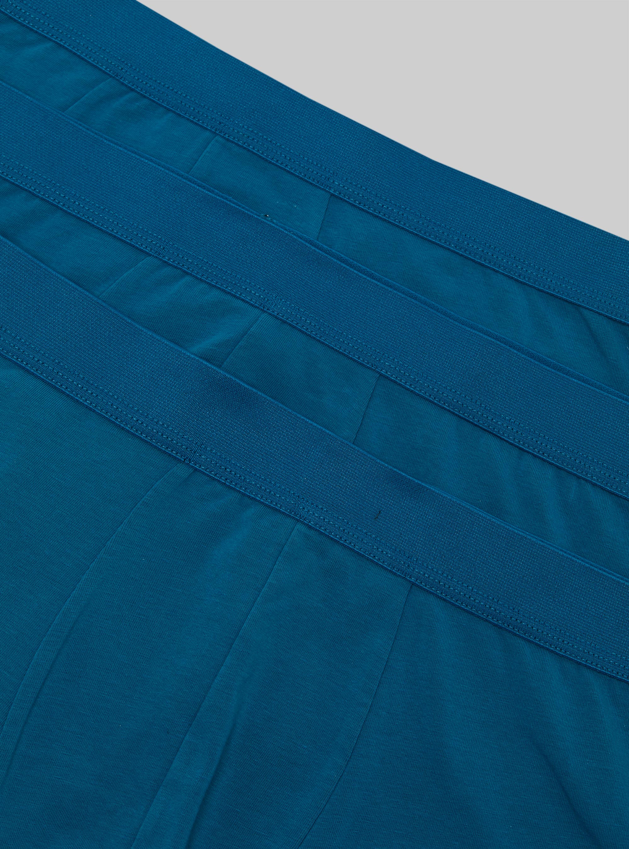 Set of 3 stretch cotton boxer shorts, OB2 BLUE OIL MED.