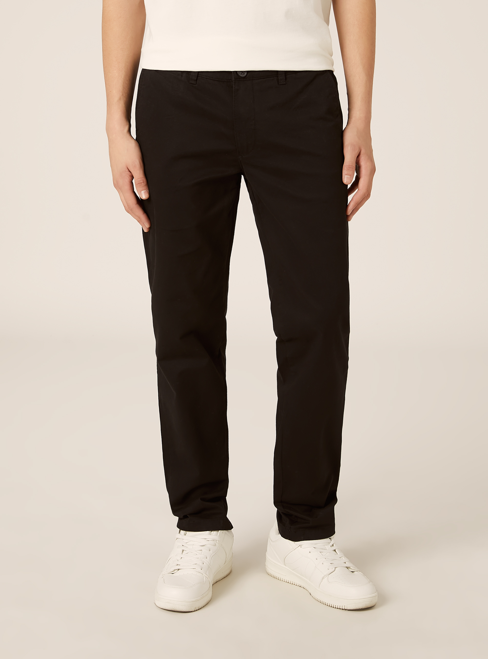 Skinny Fit Chino-Hose aus Stretch-Twill, BK1 BLACK