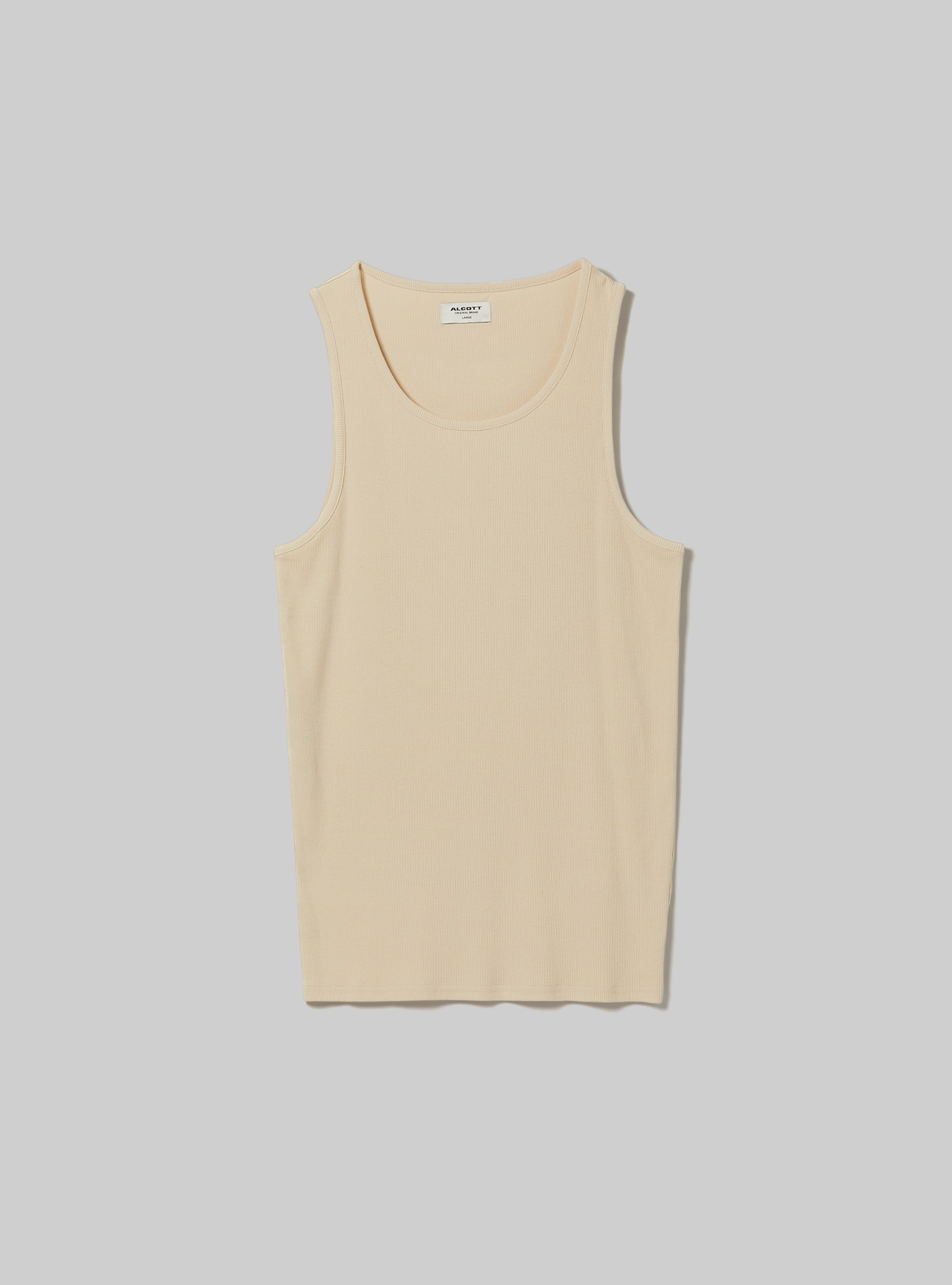 Débardeur cotelé uni, SA3 SAND LIGHT