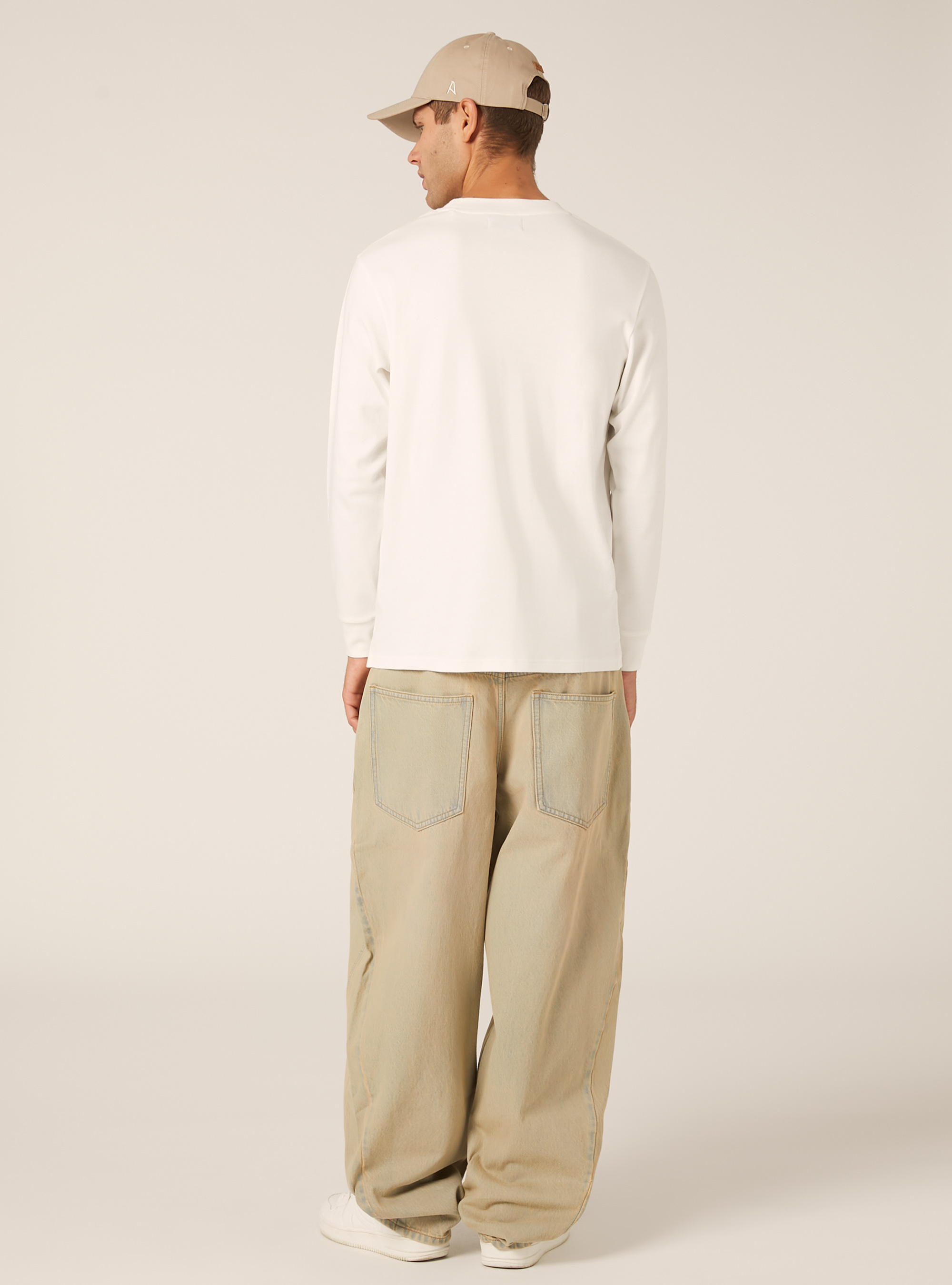 Long-sleeved cotton T-shirt, WH1 OFF WHITE