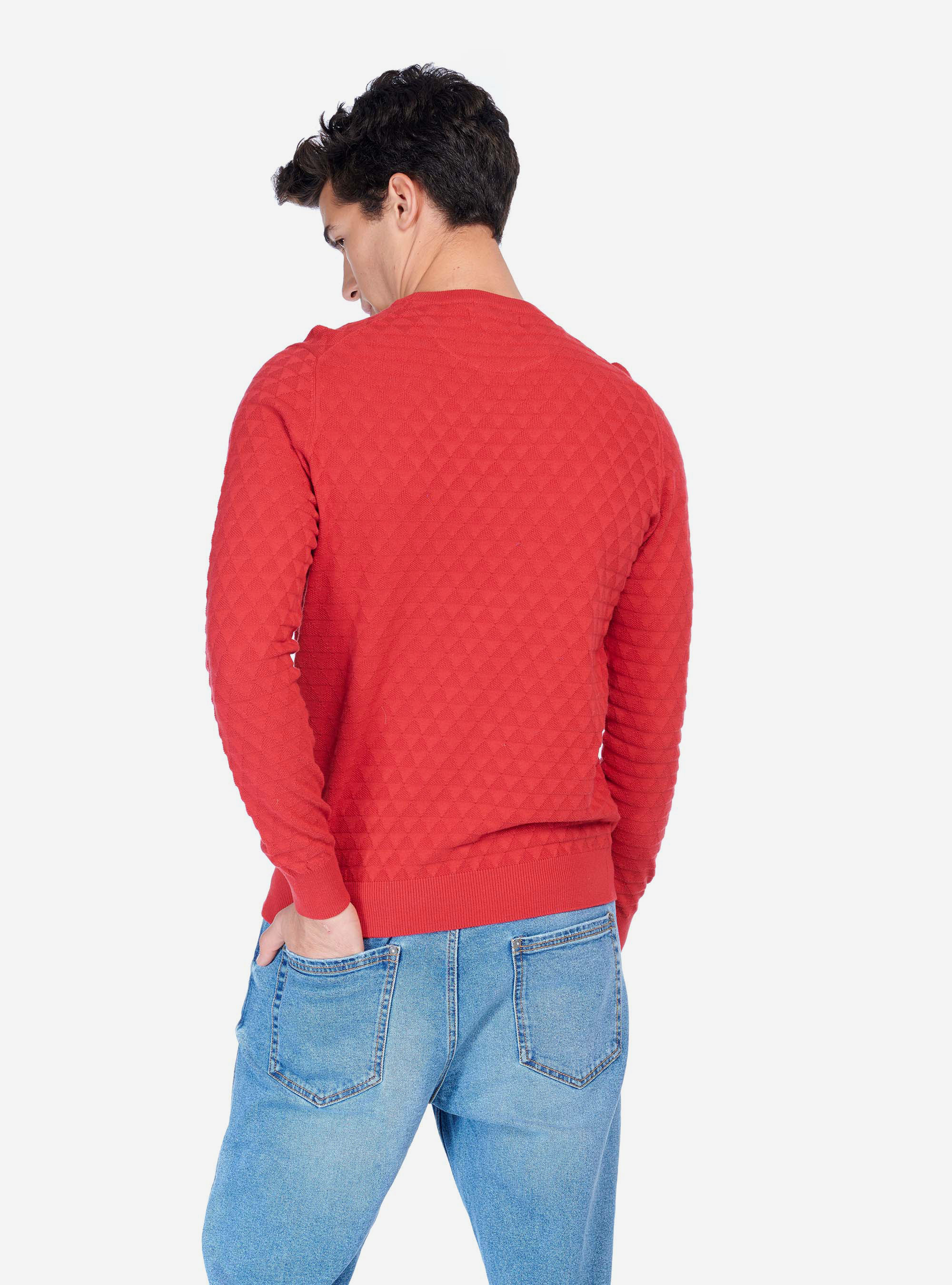 Pull basique, C3372 RED