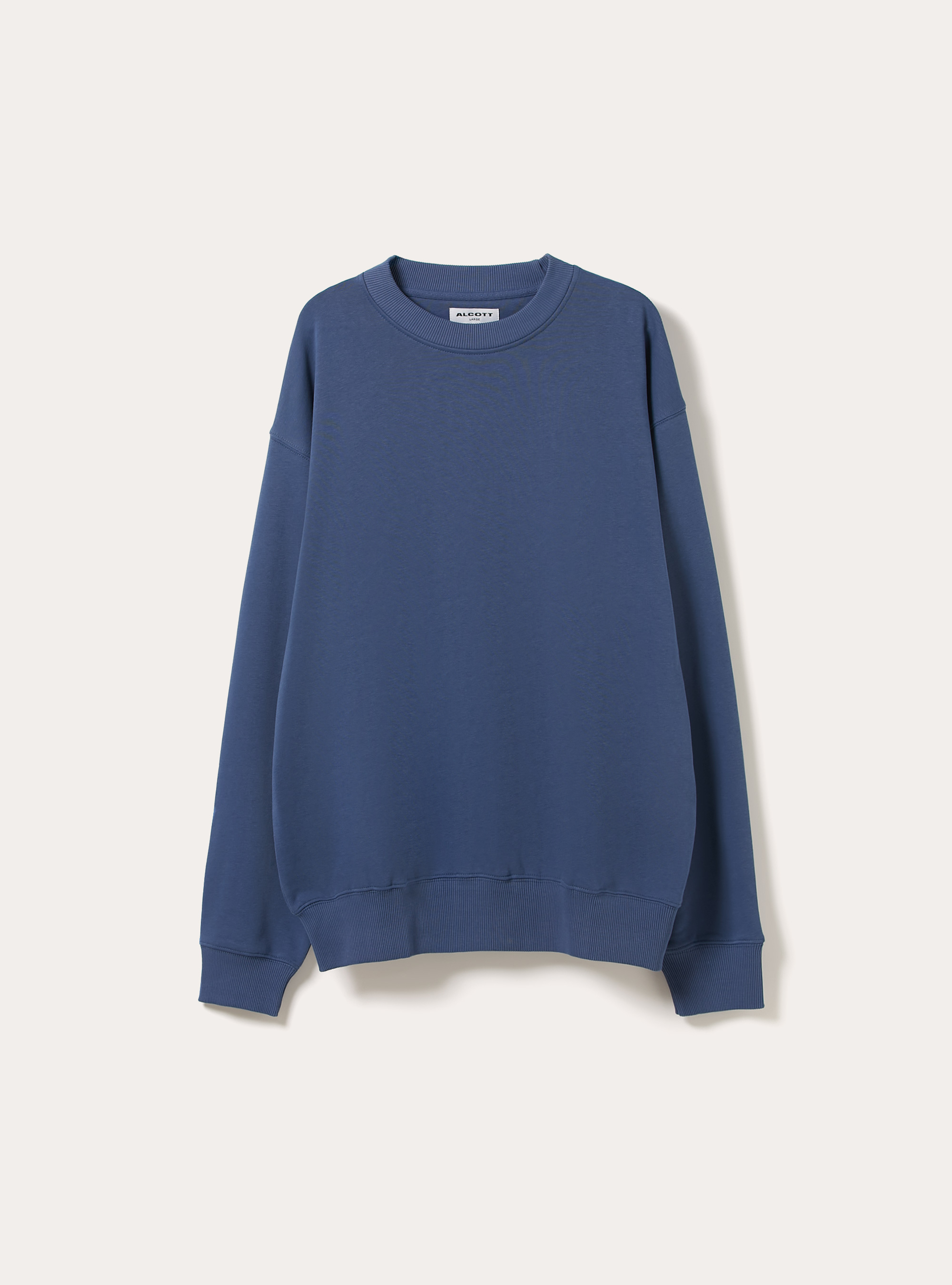 Sweat-shirt coupe boxy &agrave; col rond, BL3 BLUE LIGHT