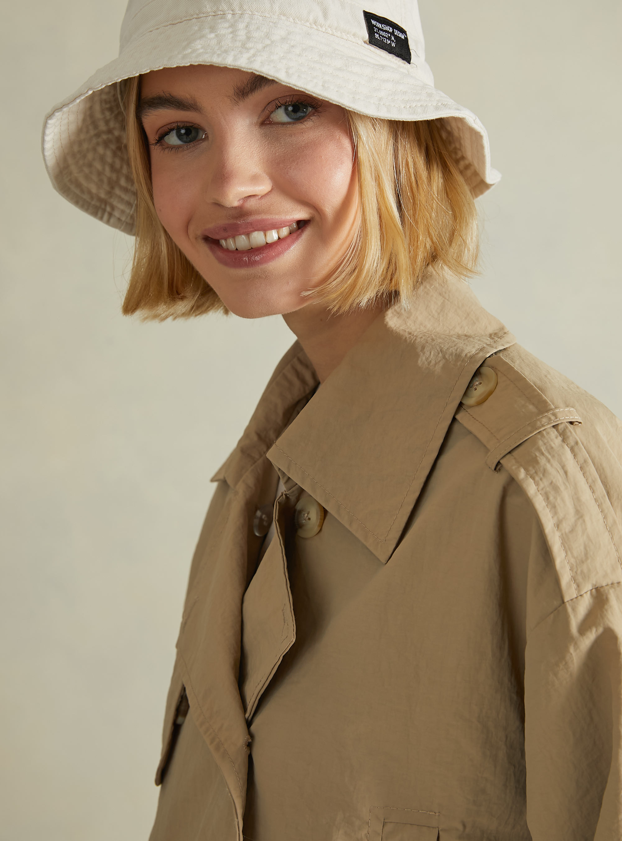 Trench court doux, BG3 BEIGE LIGHT