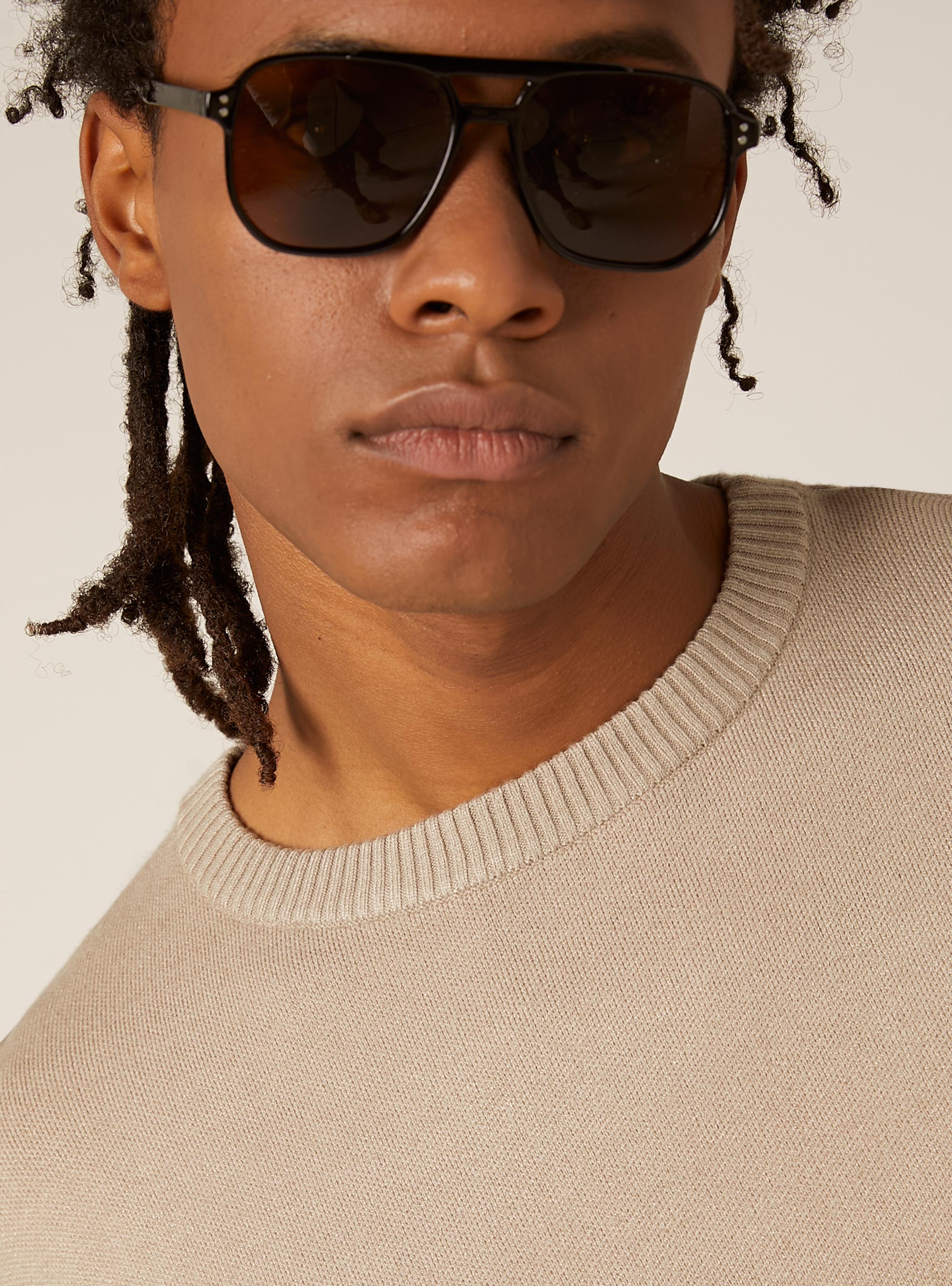 Jersey suave de corte cuadrado, BG2 BEIGE MEDIUM