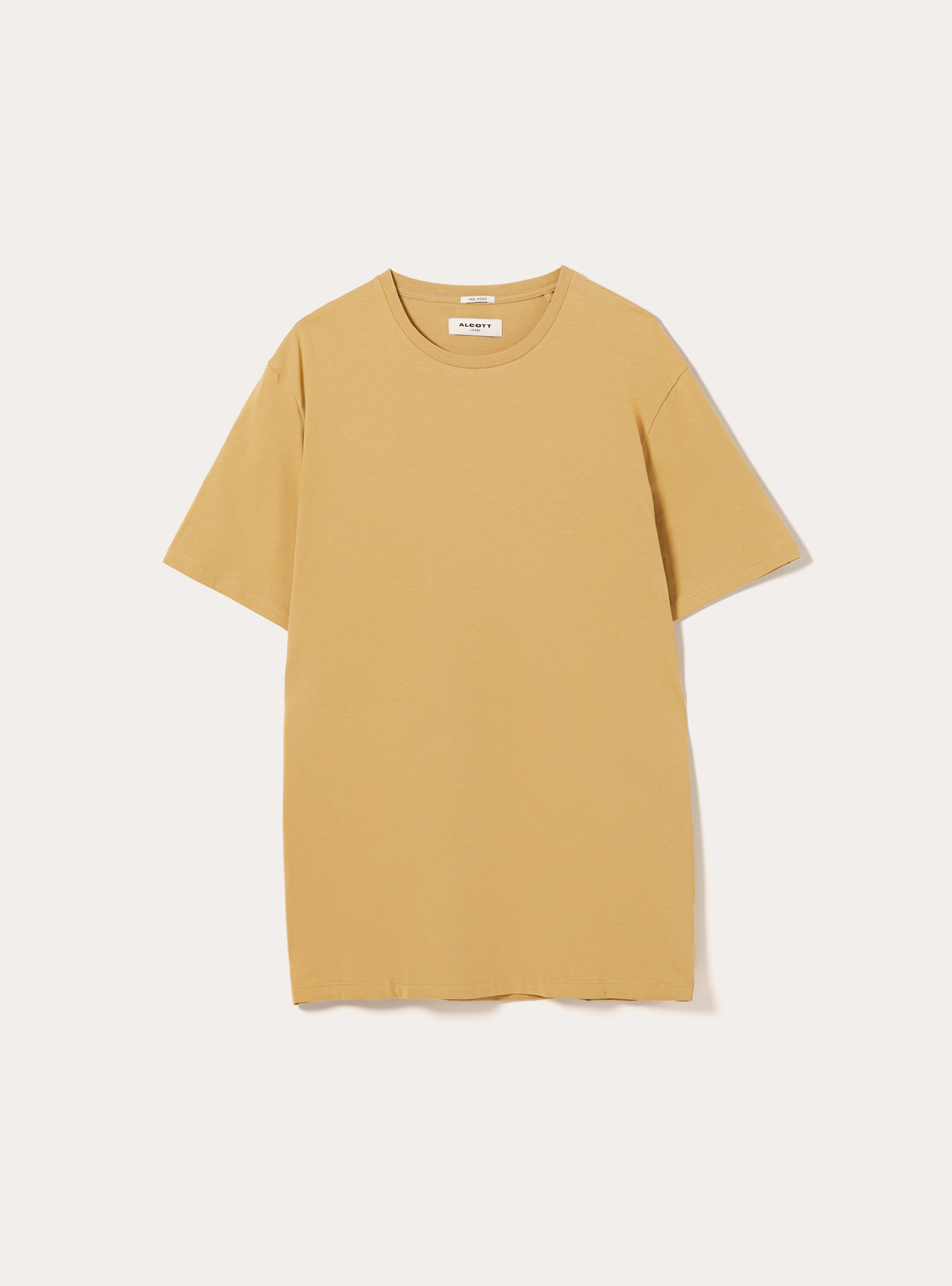 Cotton crew neck t-shirt, SE2 SENAPE MEDIUM