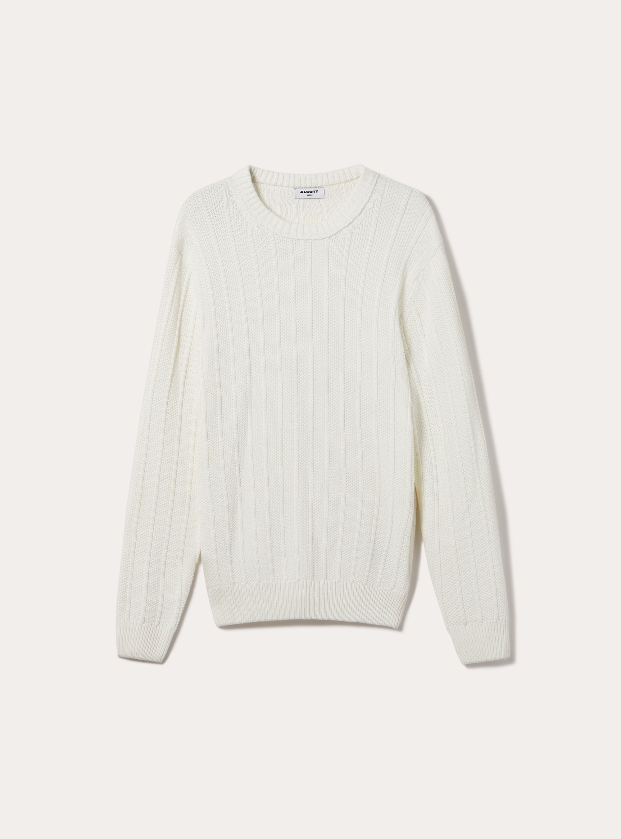 Jersey con textura y corte recto, WH2 WHITE