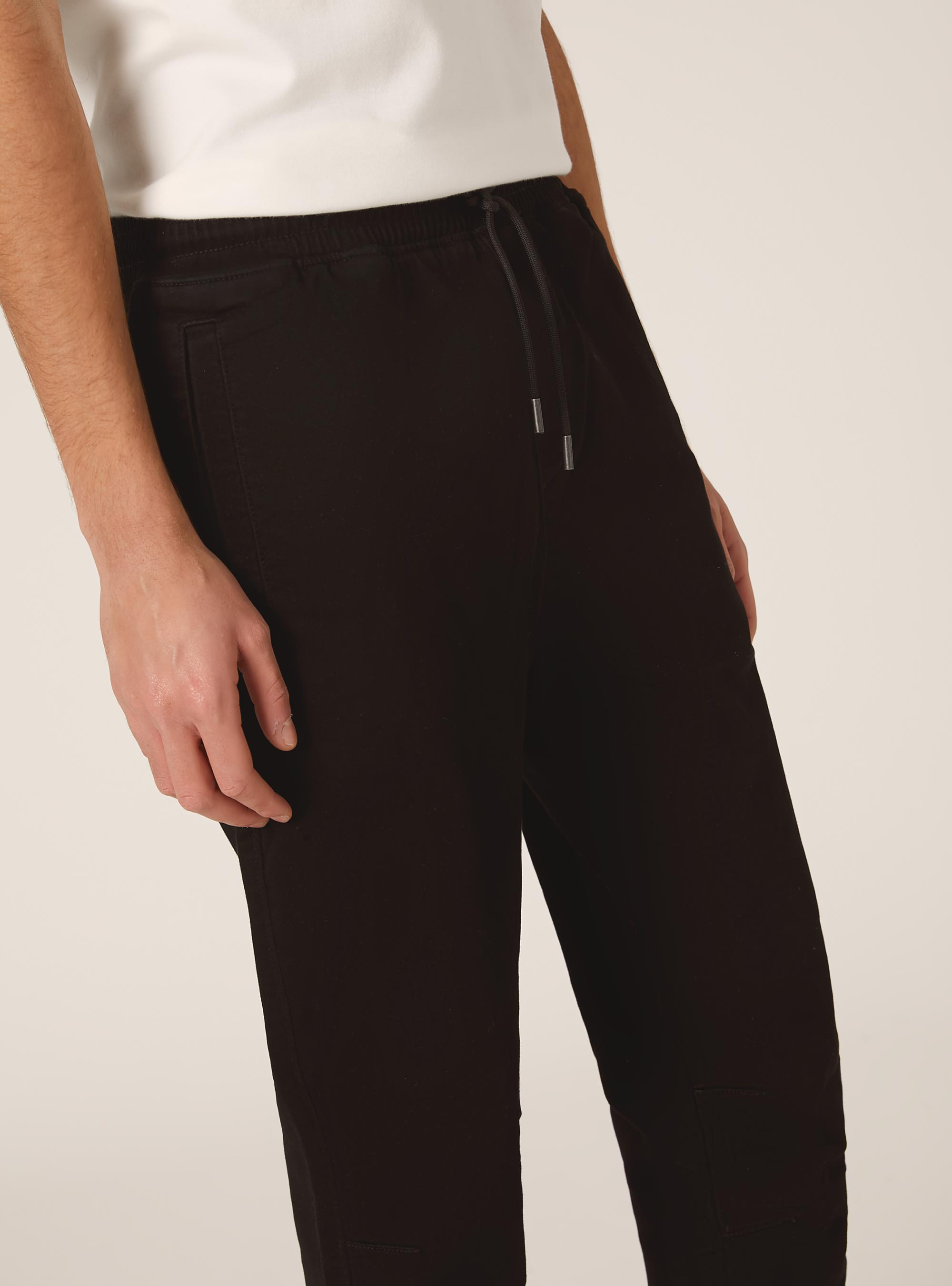 Cotton jogger trousers, BK1 BLACK