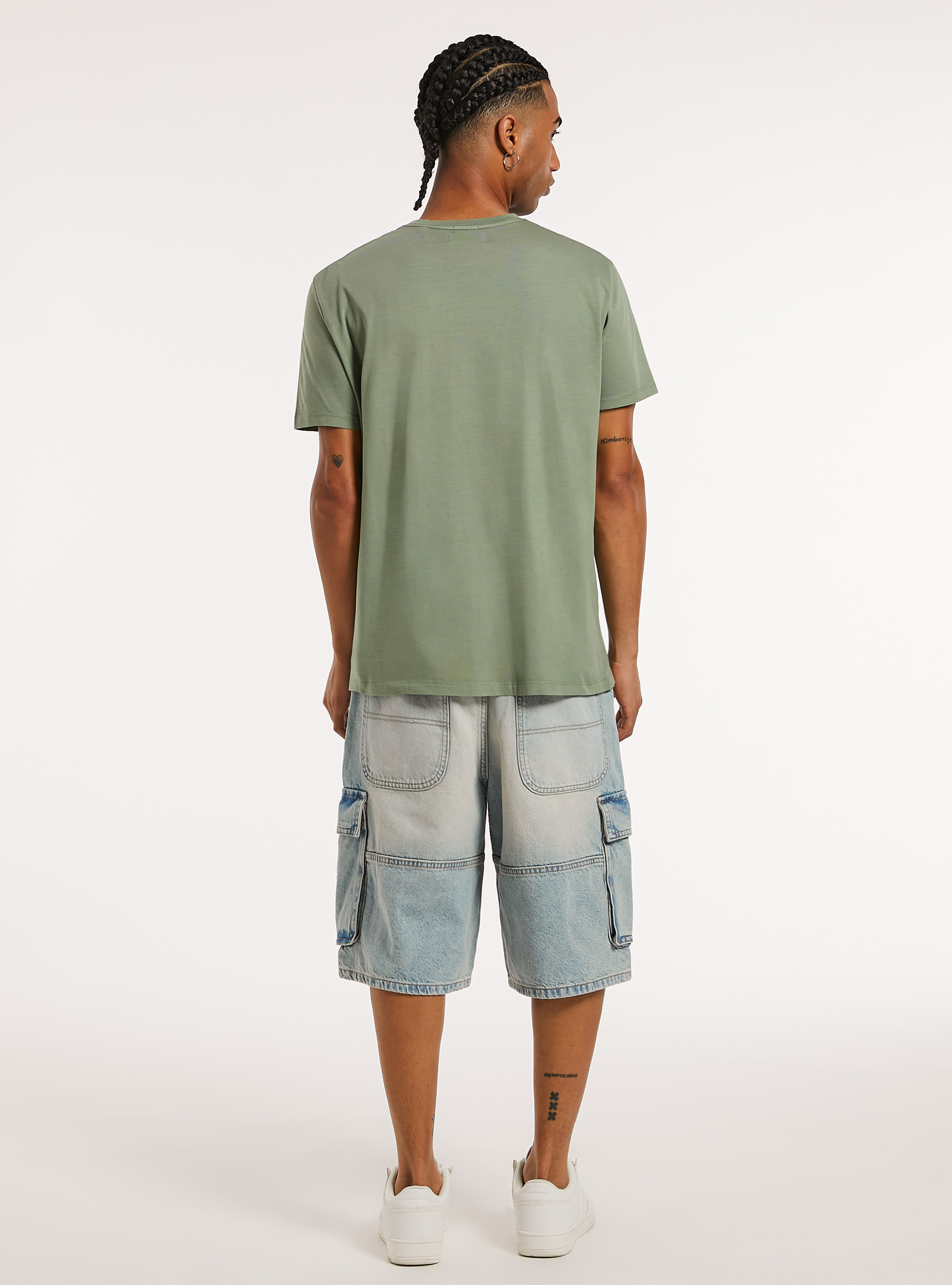 Crew-neck t-shirt with pocket, KY3 KAKY LIGHT