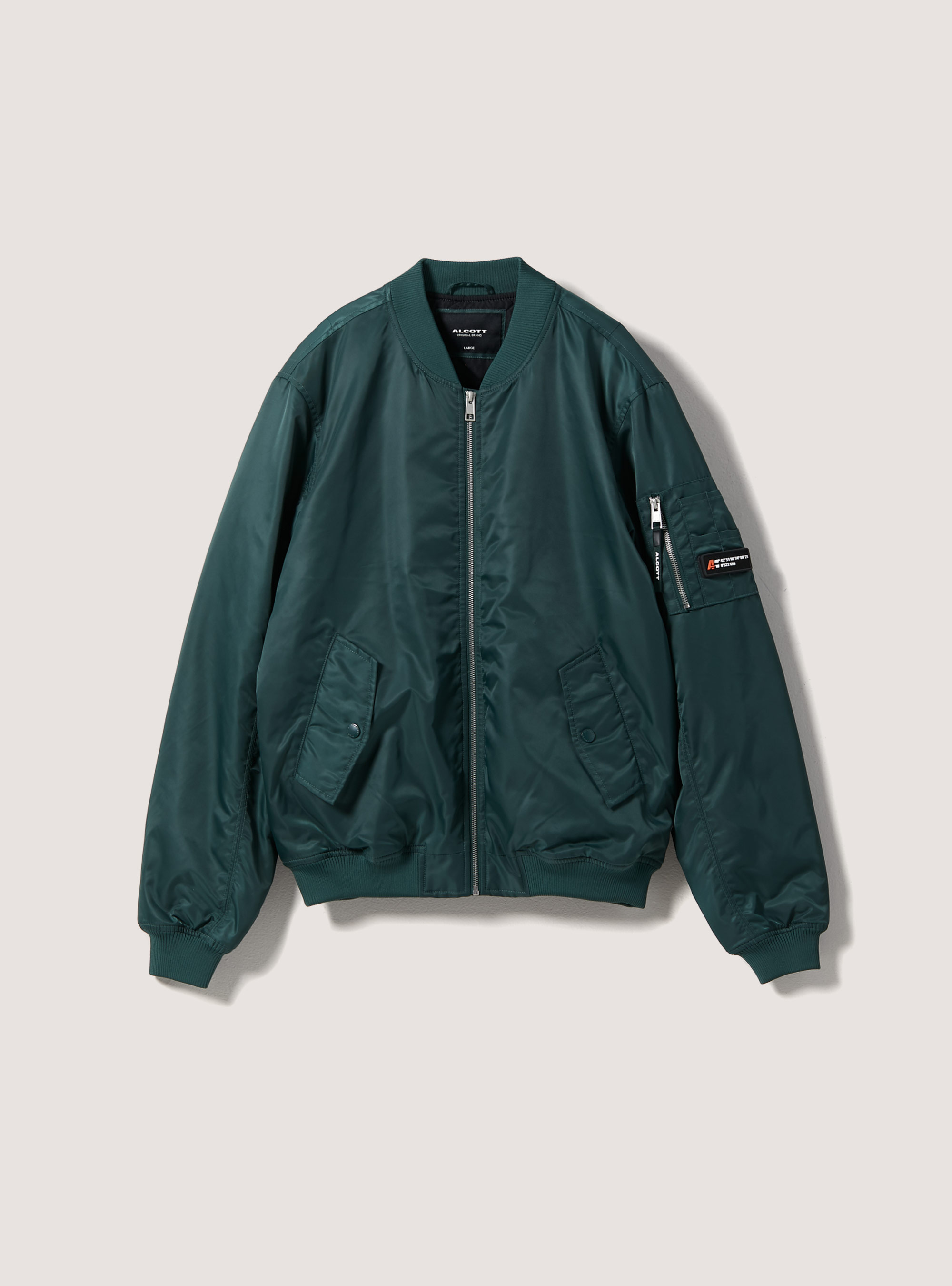 Padded bomber jacket, GN1 GREEN DARK