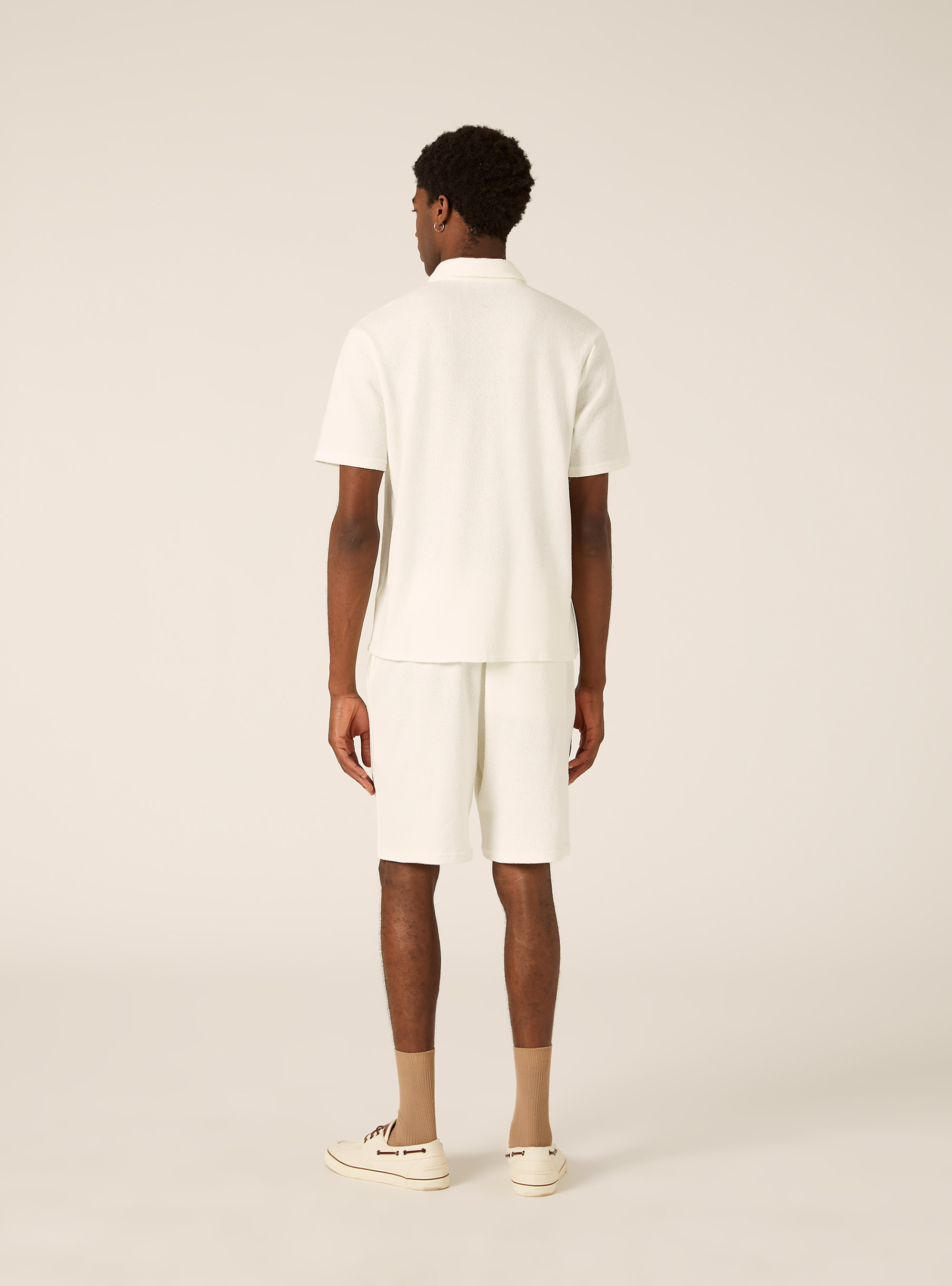 Polo effetto maglia regular fit, WH1 OFF WHITE