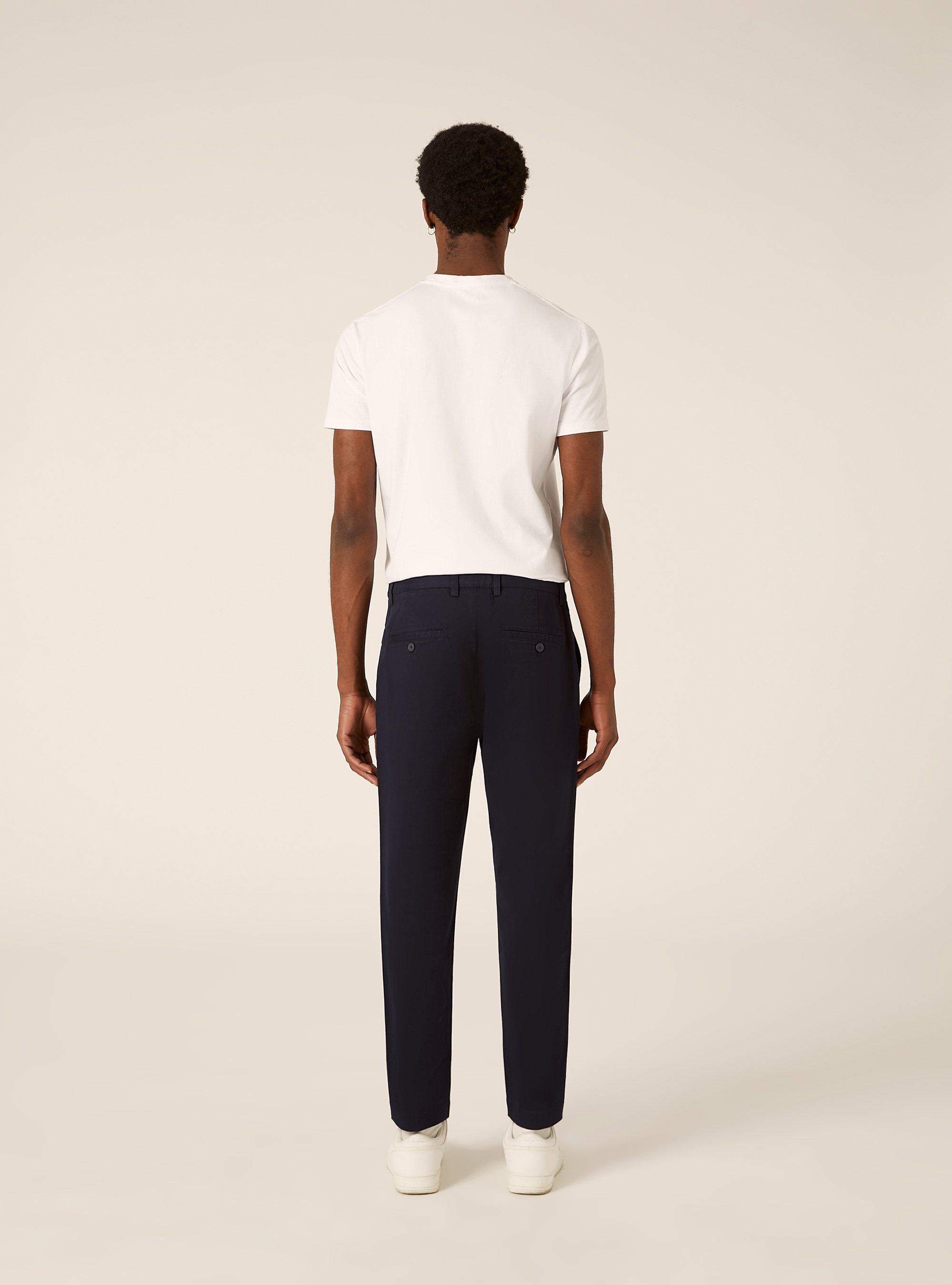 Slim fit chino trousers, BL1 BLUE DARK