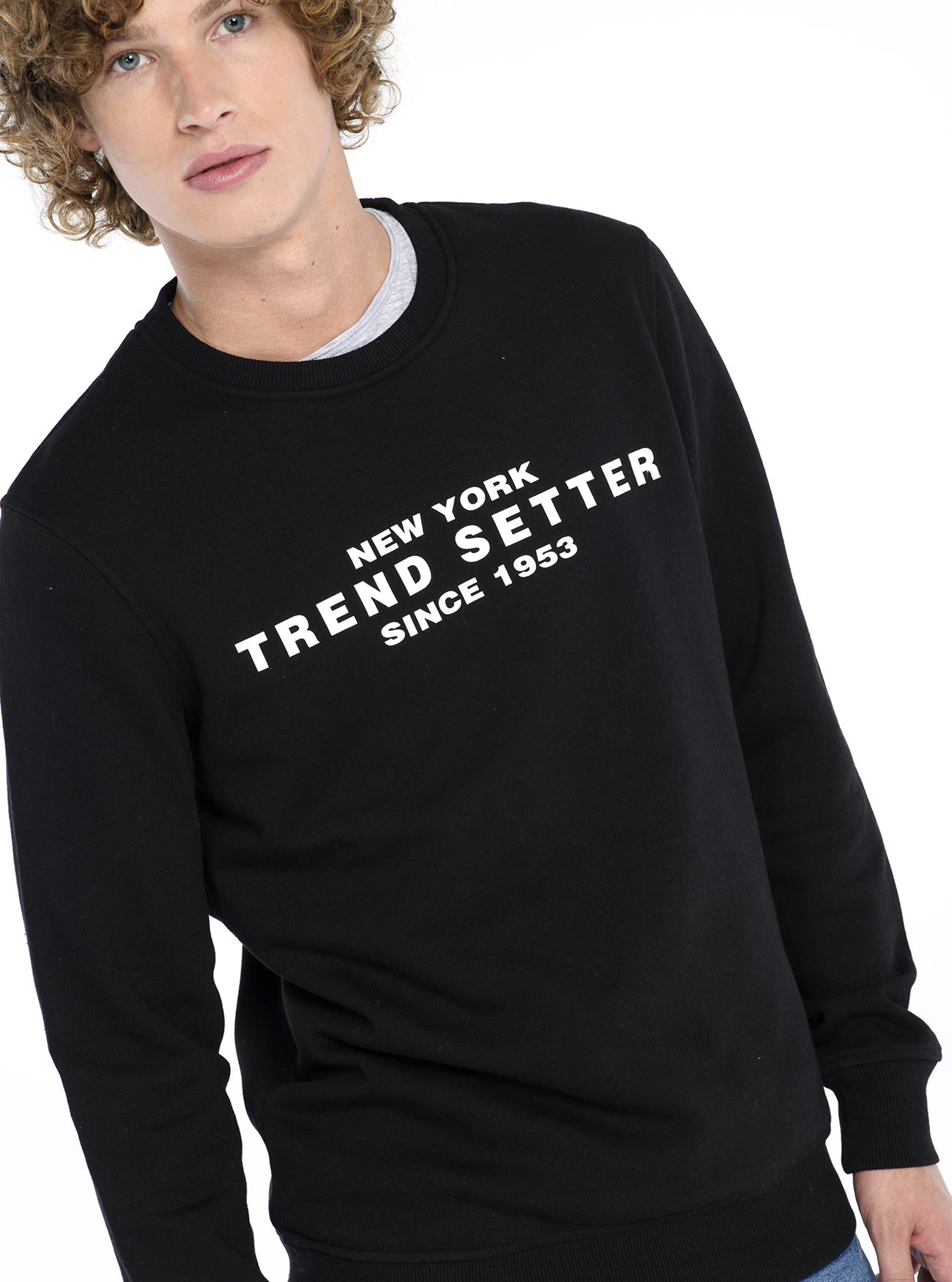 Felpa stampata, NERO