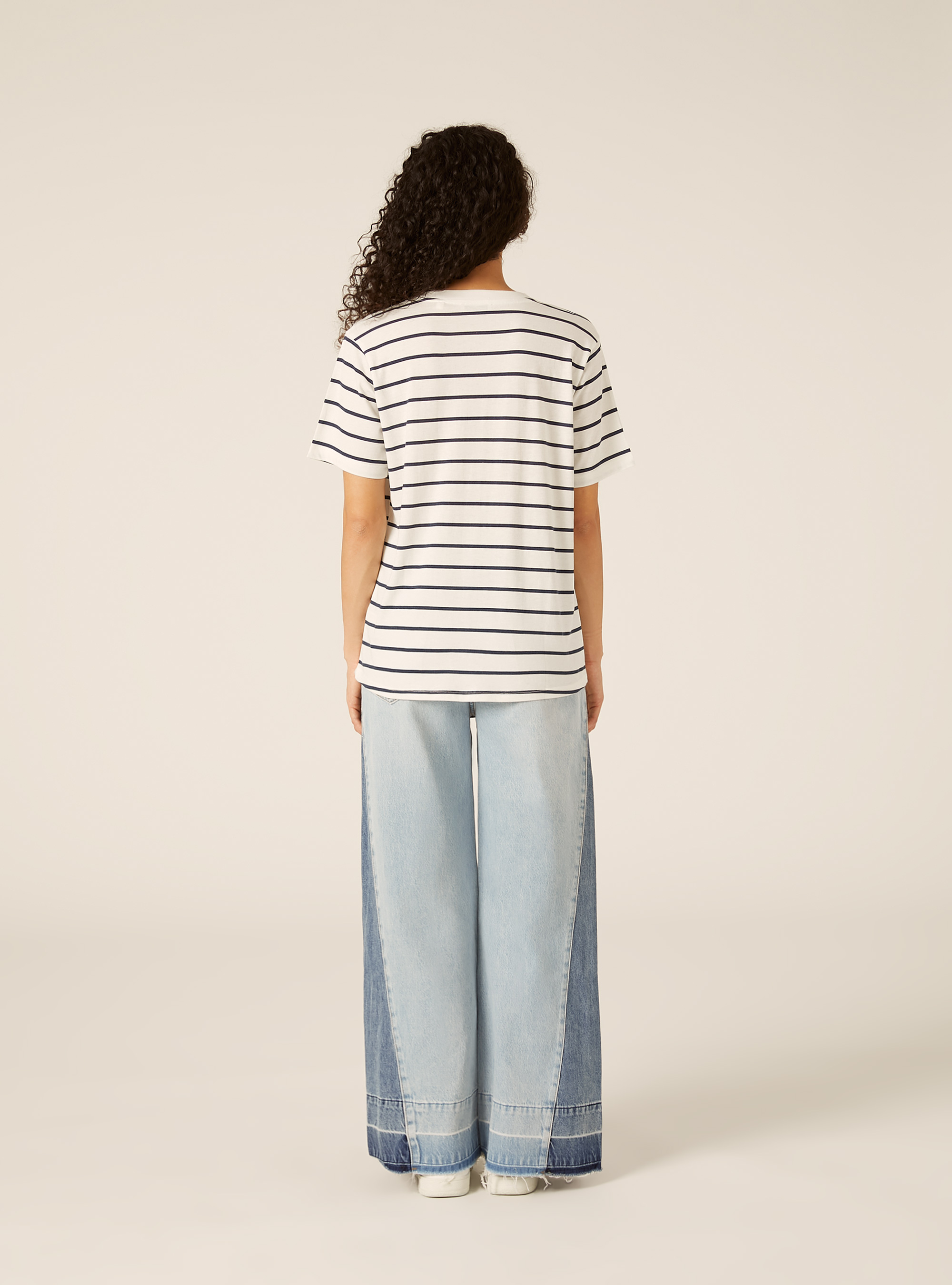 T-shirt regular fit a righe, MULTICOLOR