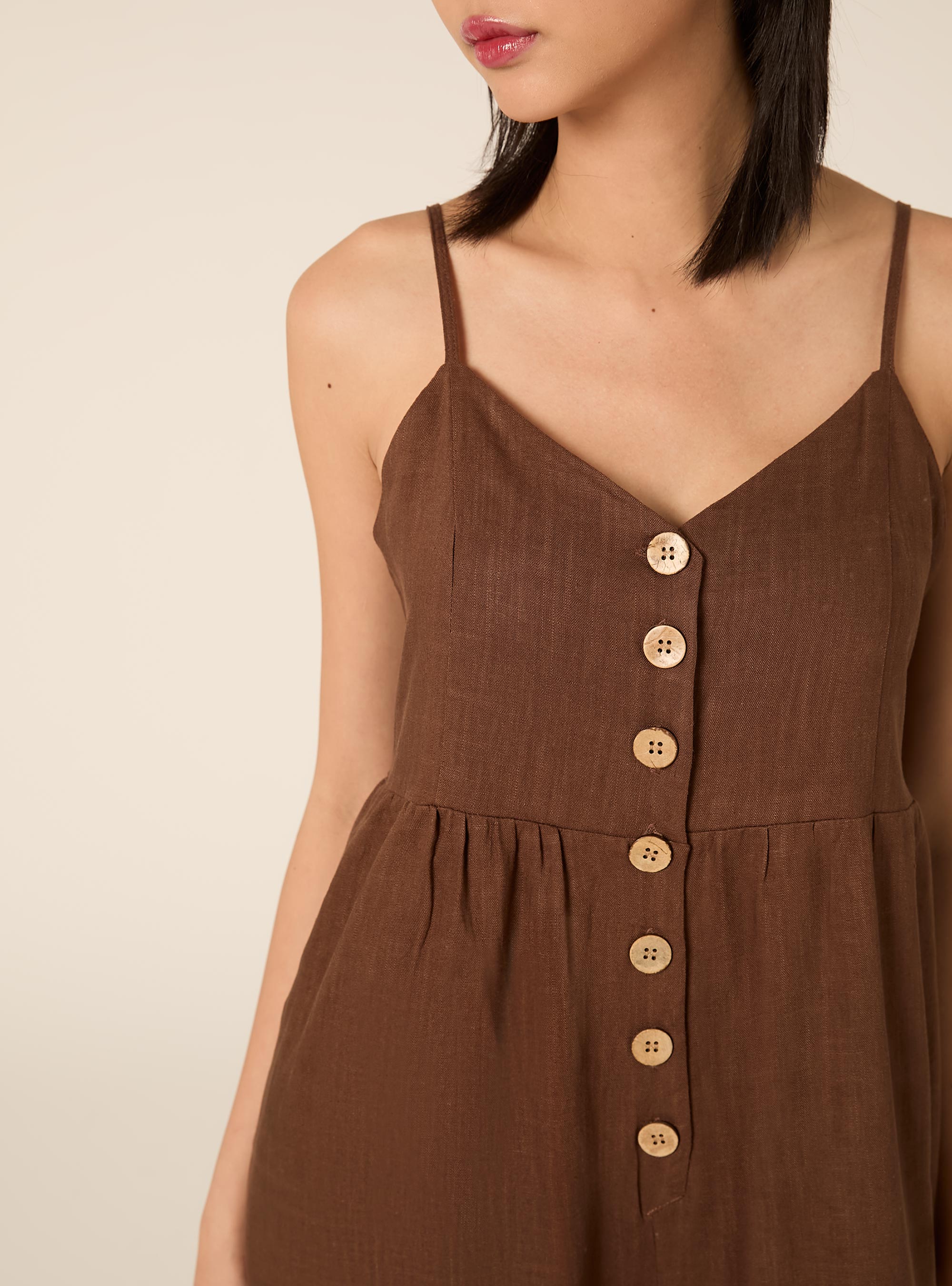 Tuta in misto lino, BR2 BROWN MEDIUM