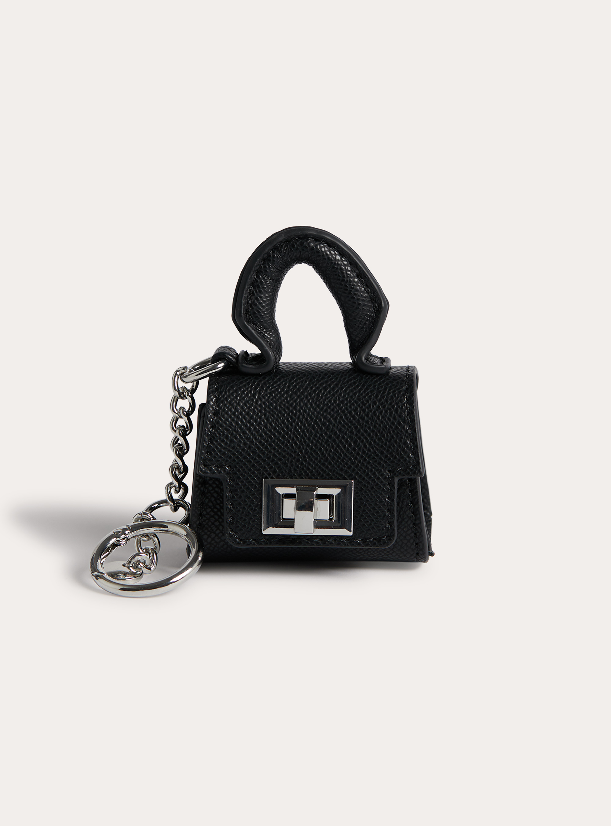 Portachiavi a forma di mini borsa, BK1 BLACK