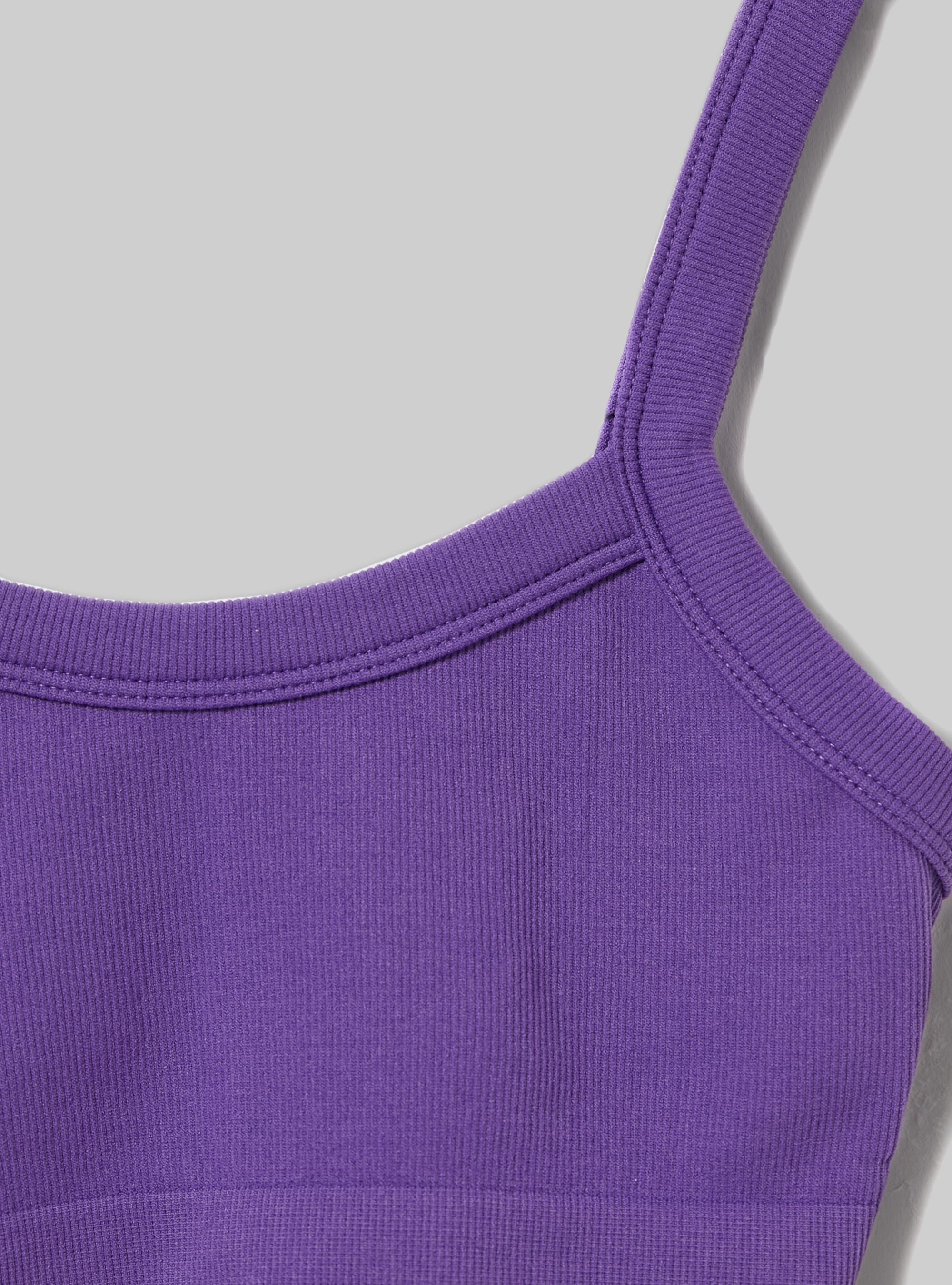 Ribbed brassiere top, VI2 VIOLET MEDIUM