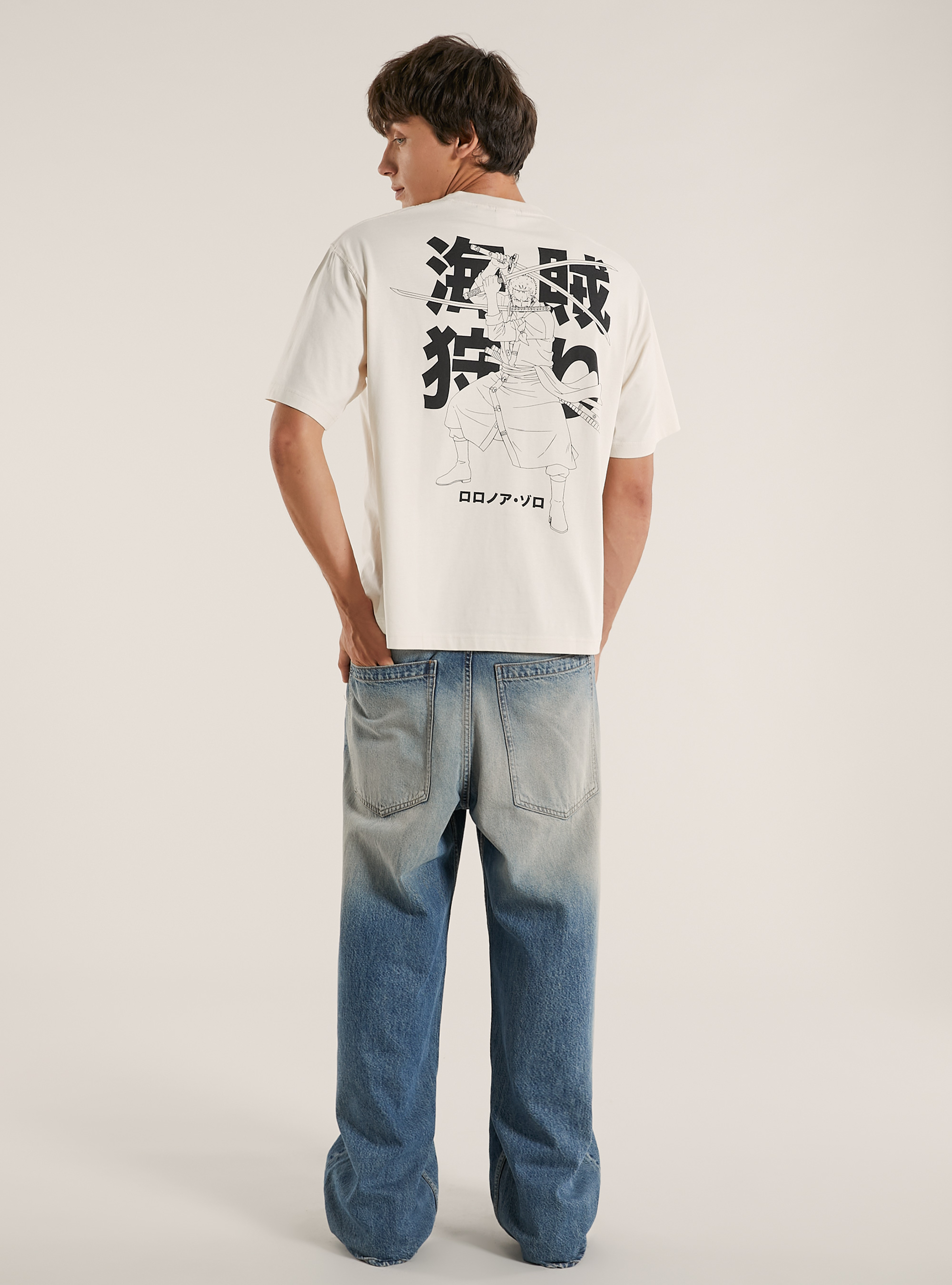 One Piece / Alcott boxy fit t-shirt, CR3 CREAM LIGHT