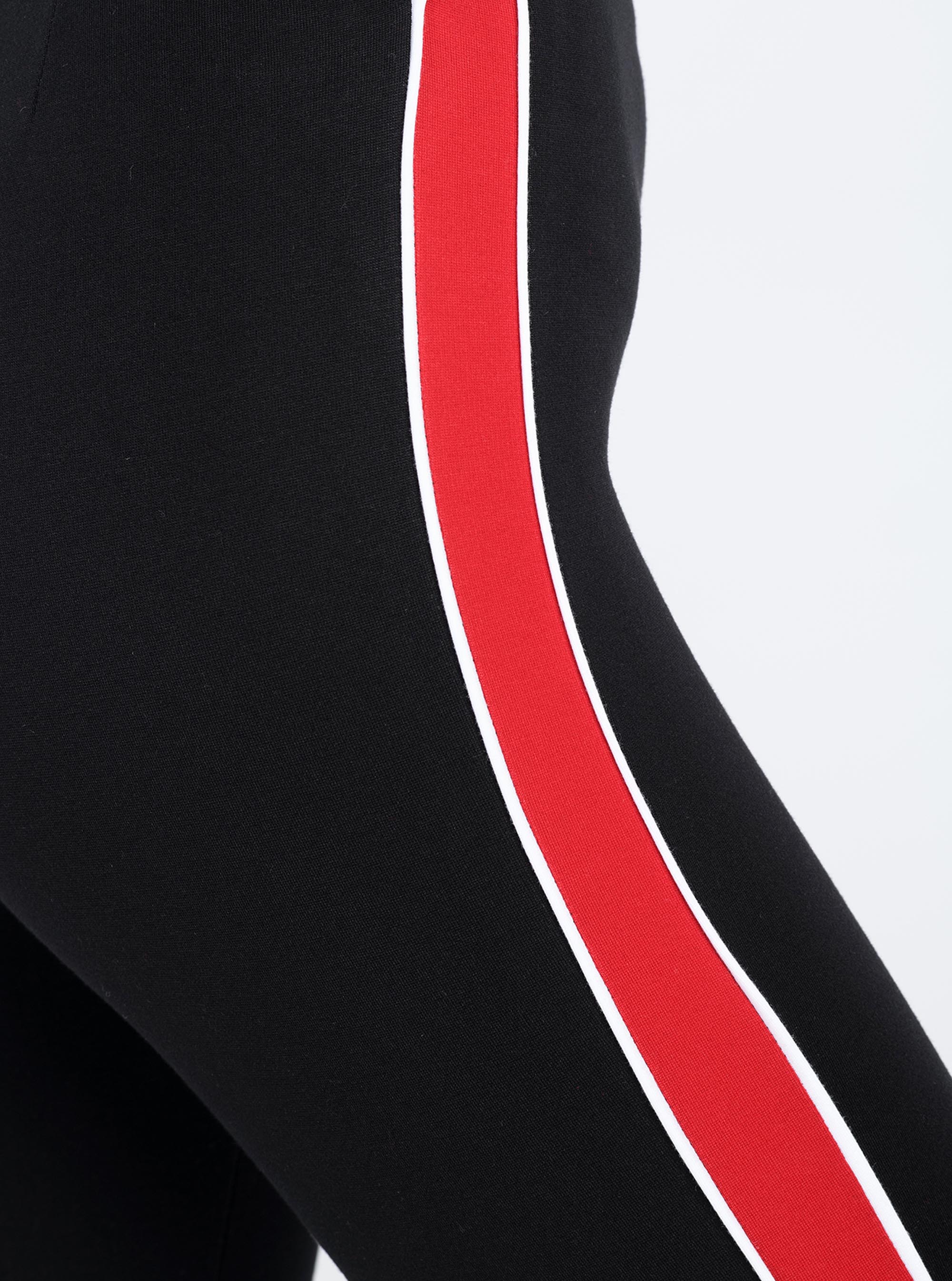 Legging with side bands, C101 BLACK
