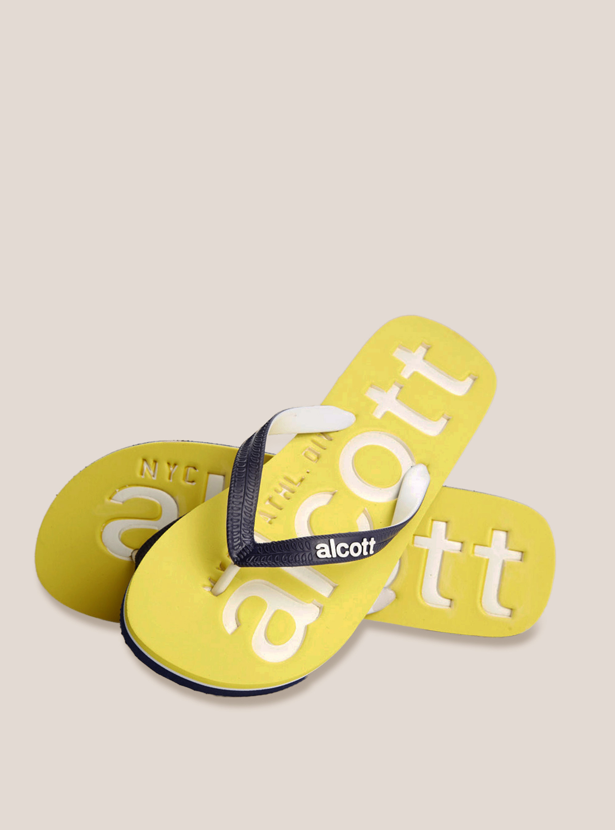 Flip-flops with logo, C746 YELLOW