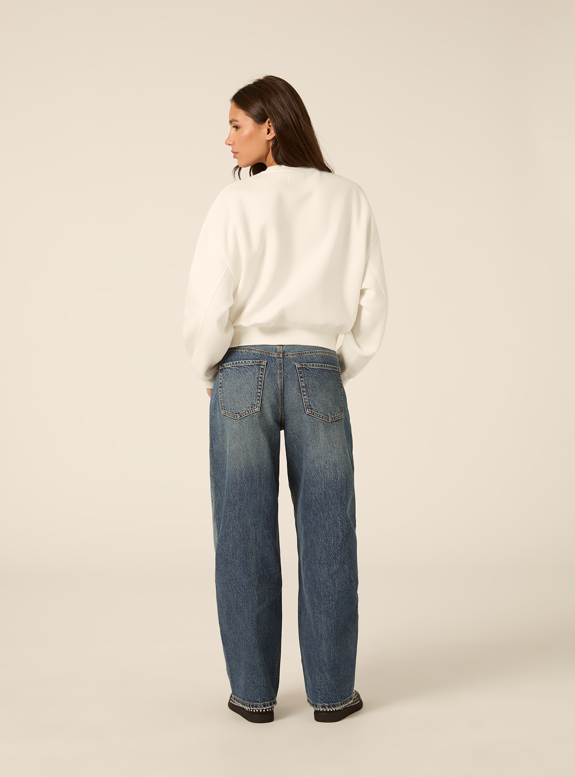 Felpa girocollo, WH1 OFF WHITE