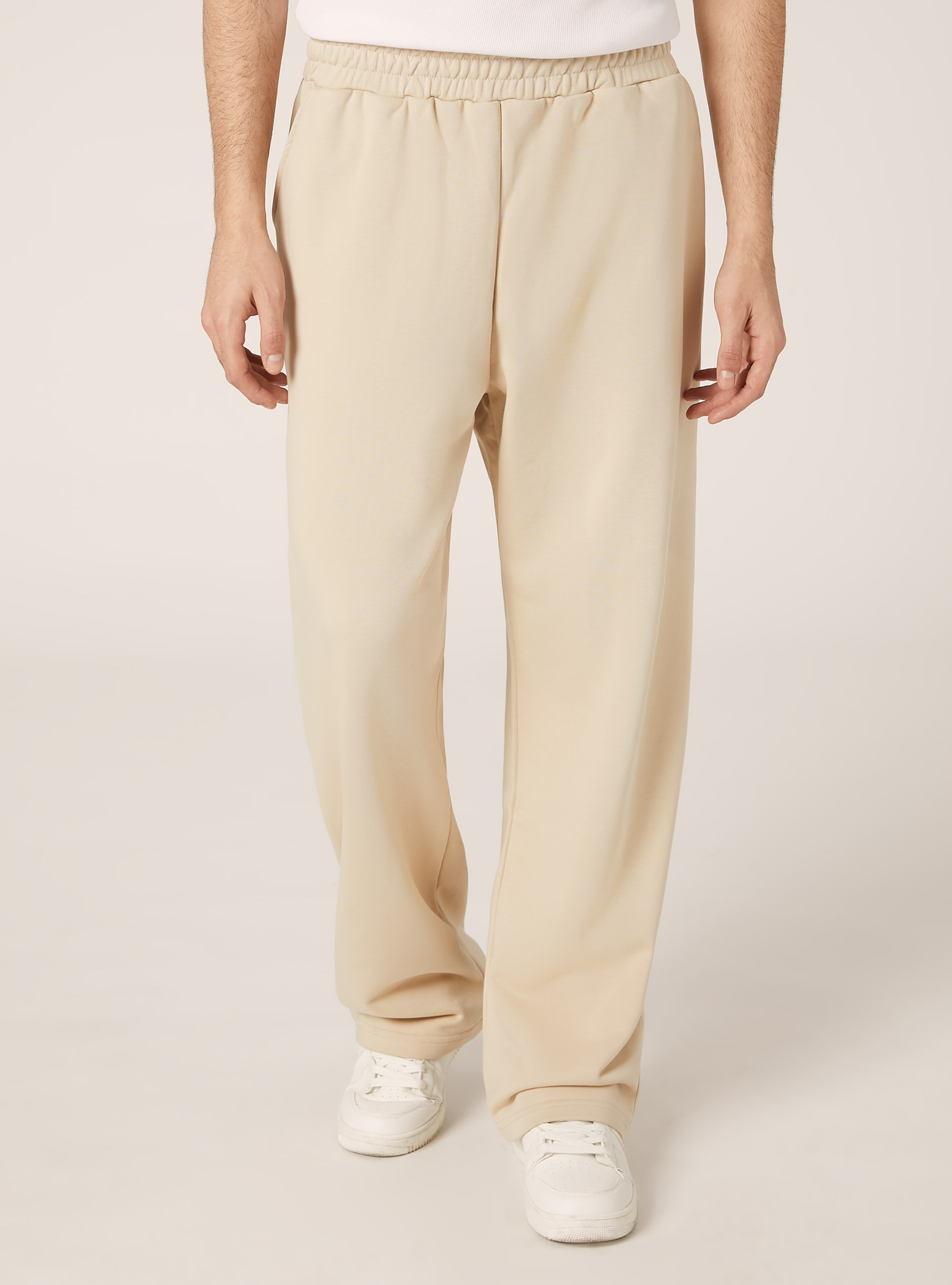 Pantalon ample en peluche, BG3 BEIGE LIGHT