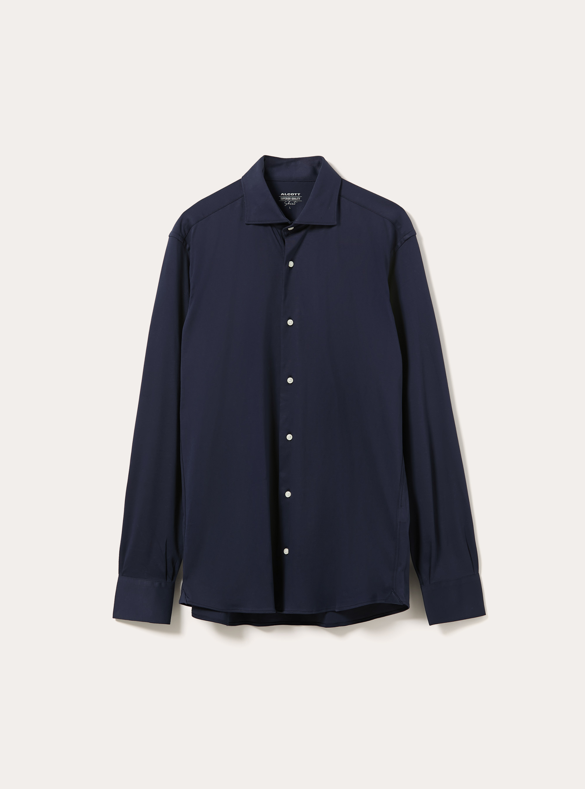 Camicia in jersey elasticizzato, NA1 NAVY DARK