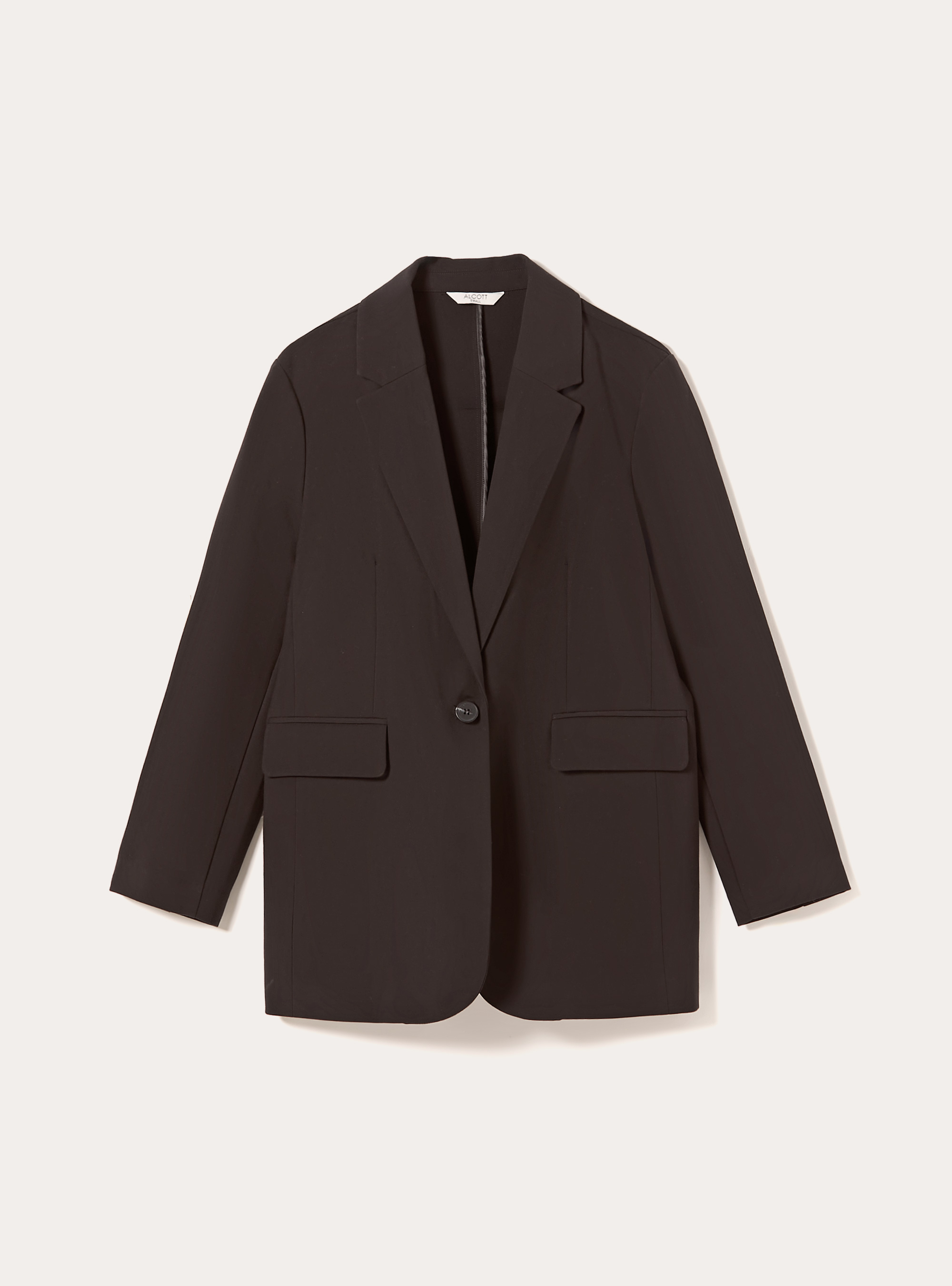 Single breasted regular fit blazer, BK1 BLACK