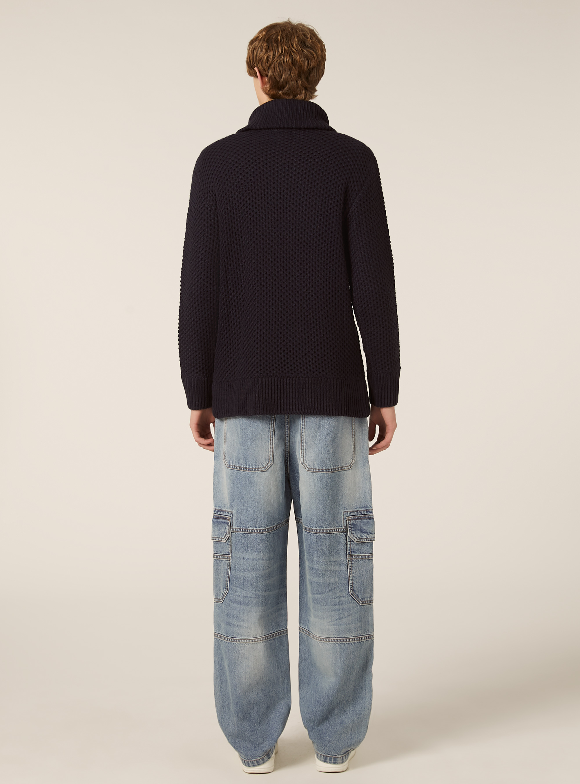 Pullover mit Polokragen, NA1 NAVY DARK