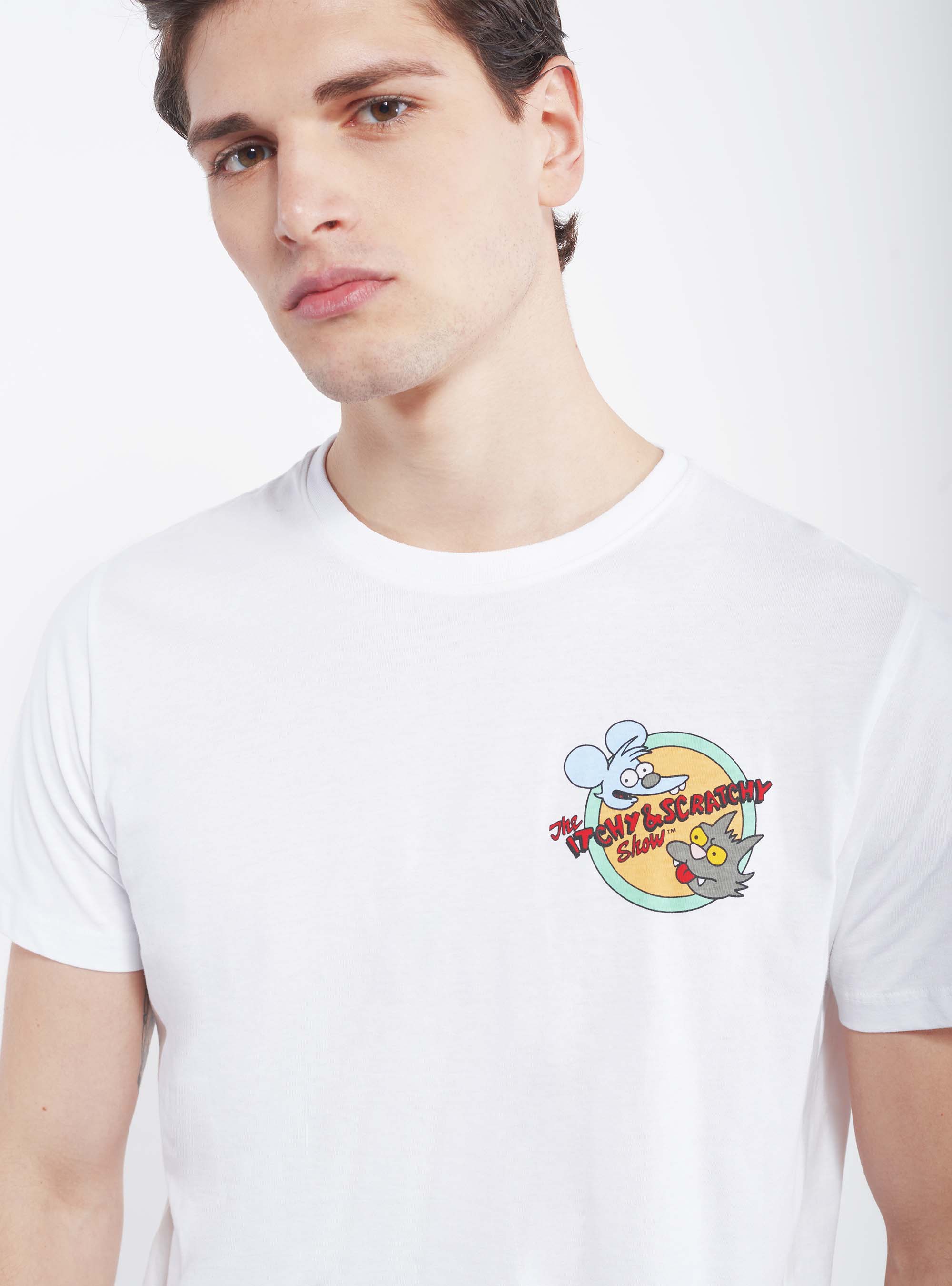 T-shirt "itchy and scratchy", C099 WHITE
