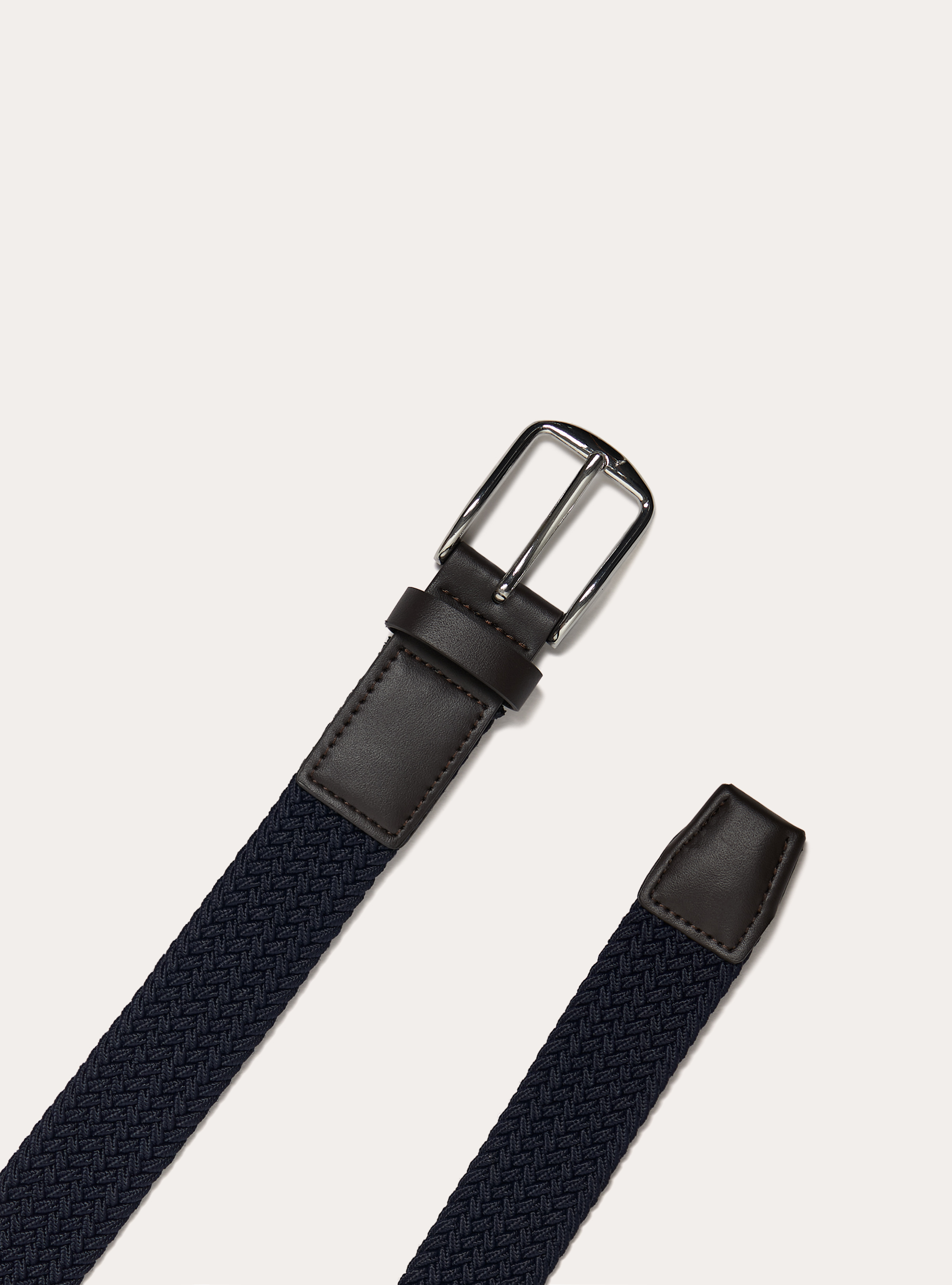 Braided elastic belt, NA1 NAVY DARK