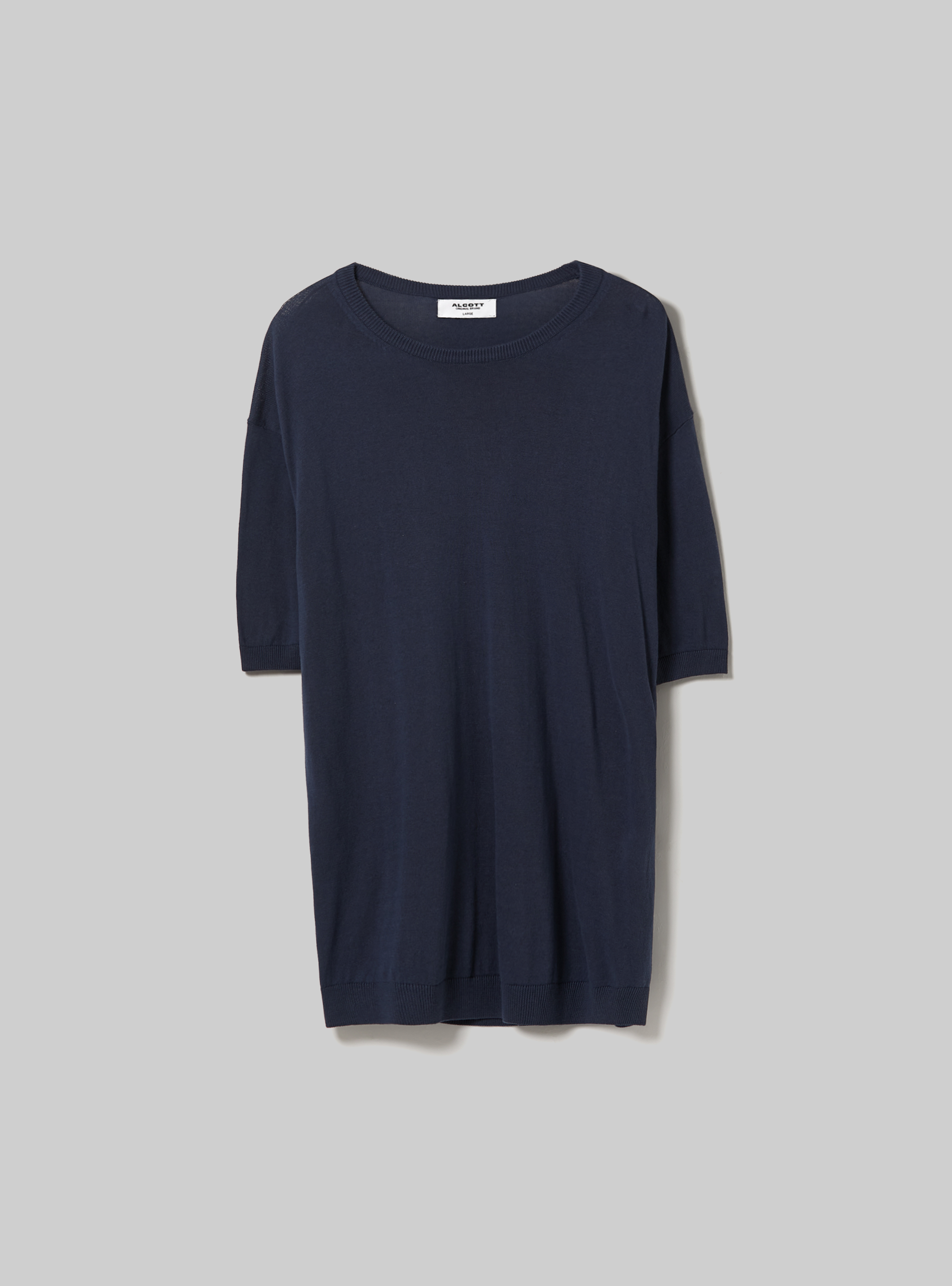 Short-sleeved cotton pullover, NA3 NAVY LIGHT
