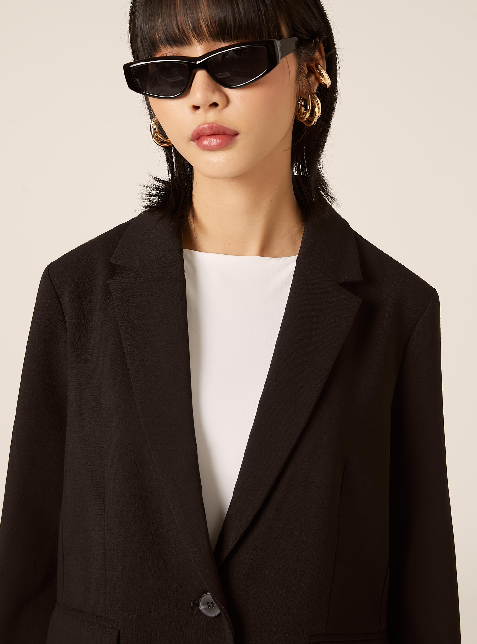 Blazer monopetto regular, BK1 BLACK