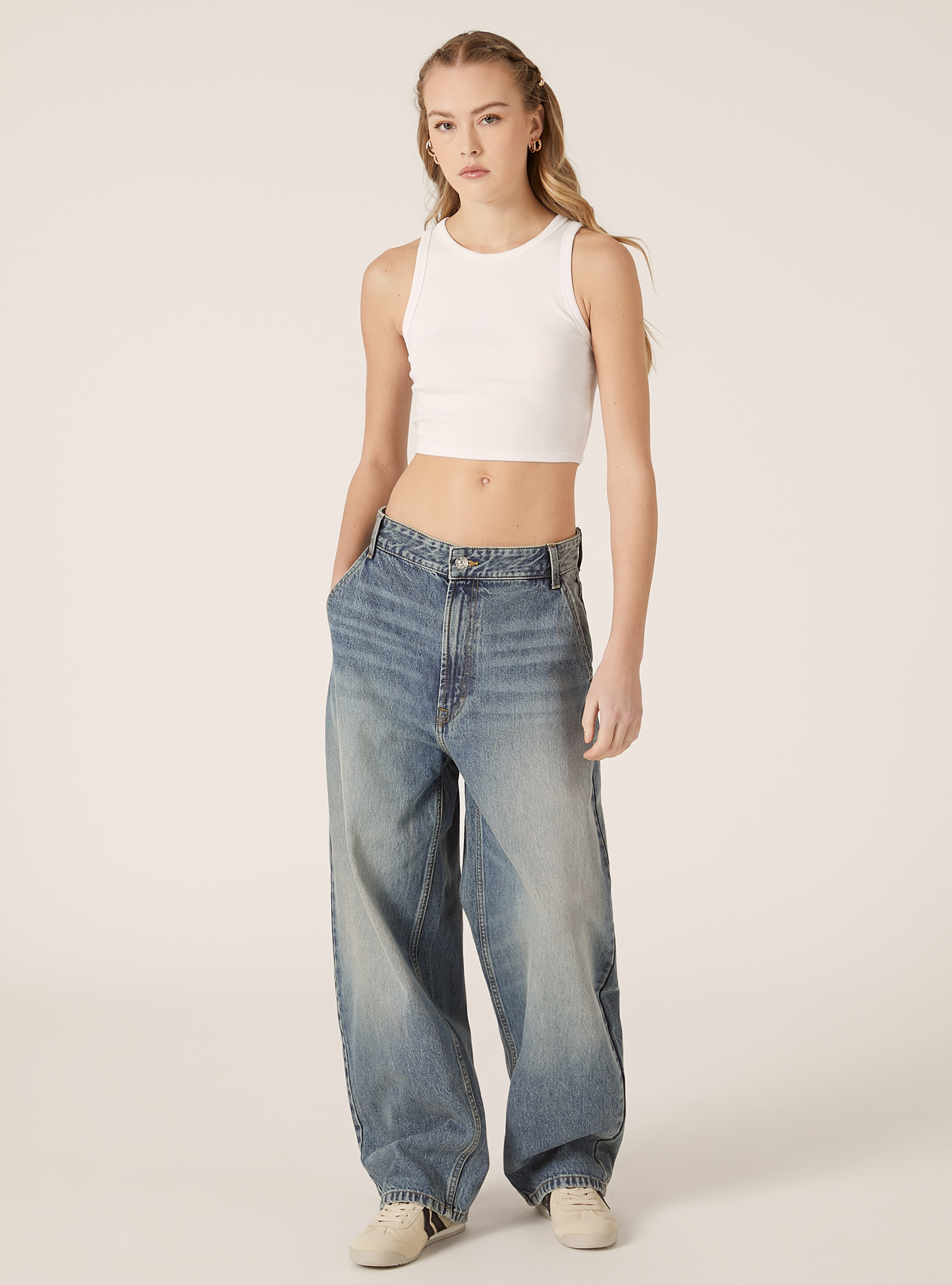 Skater Fit Jeans, D006 AZURE