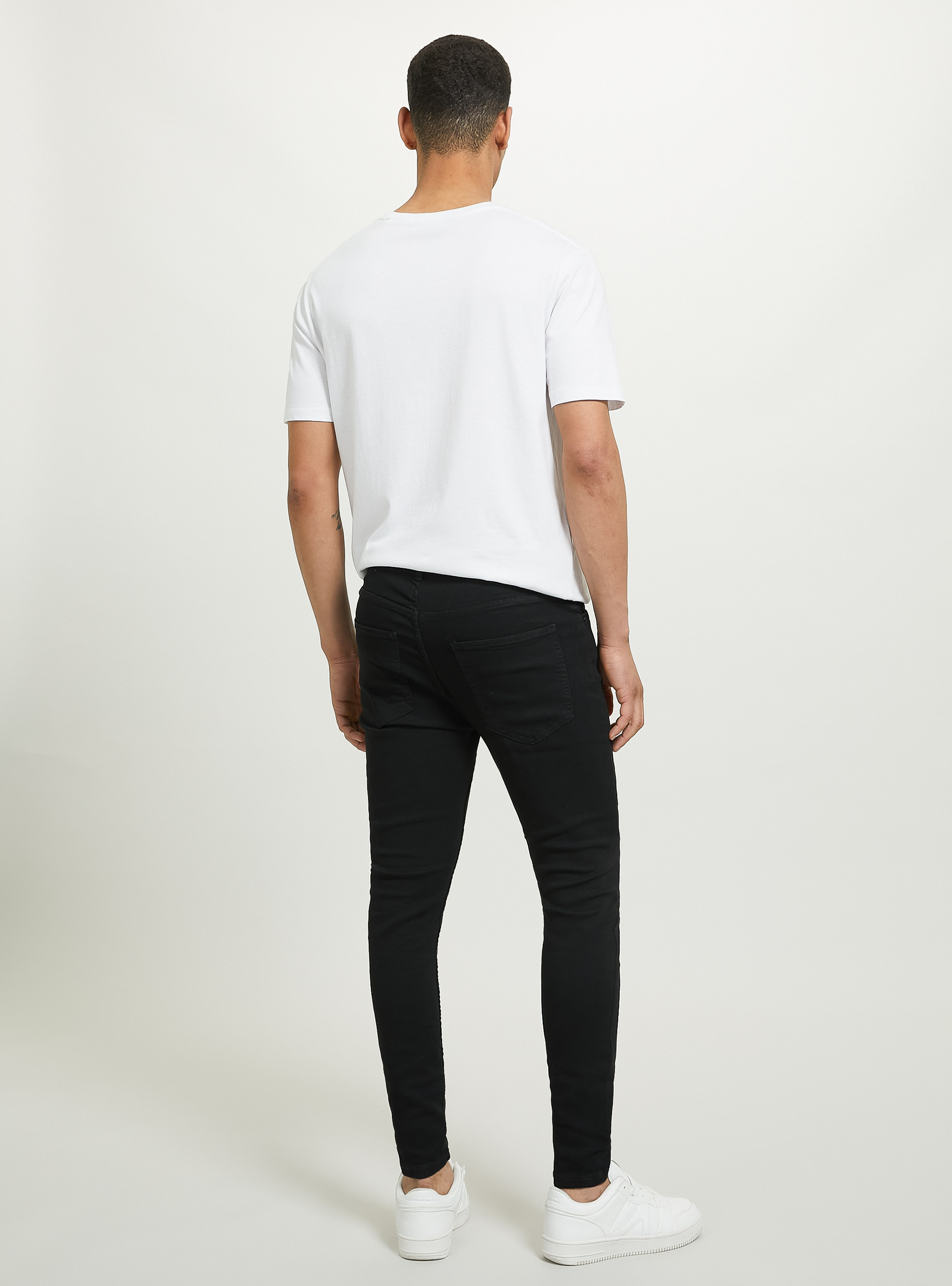 Super skinny fit stretch denim jeans, BK1 BLACK