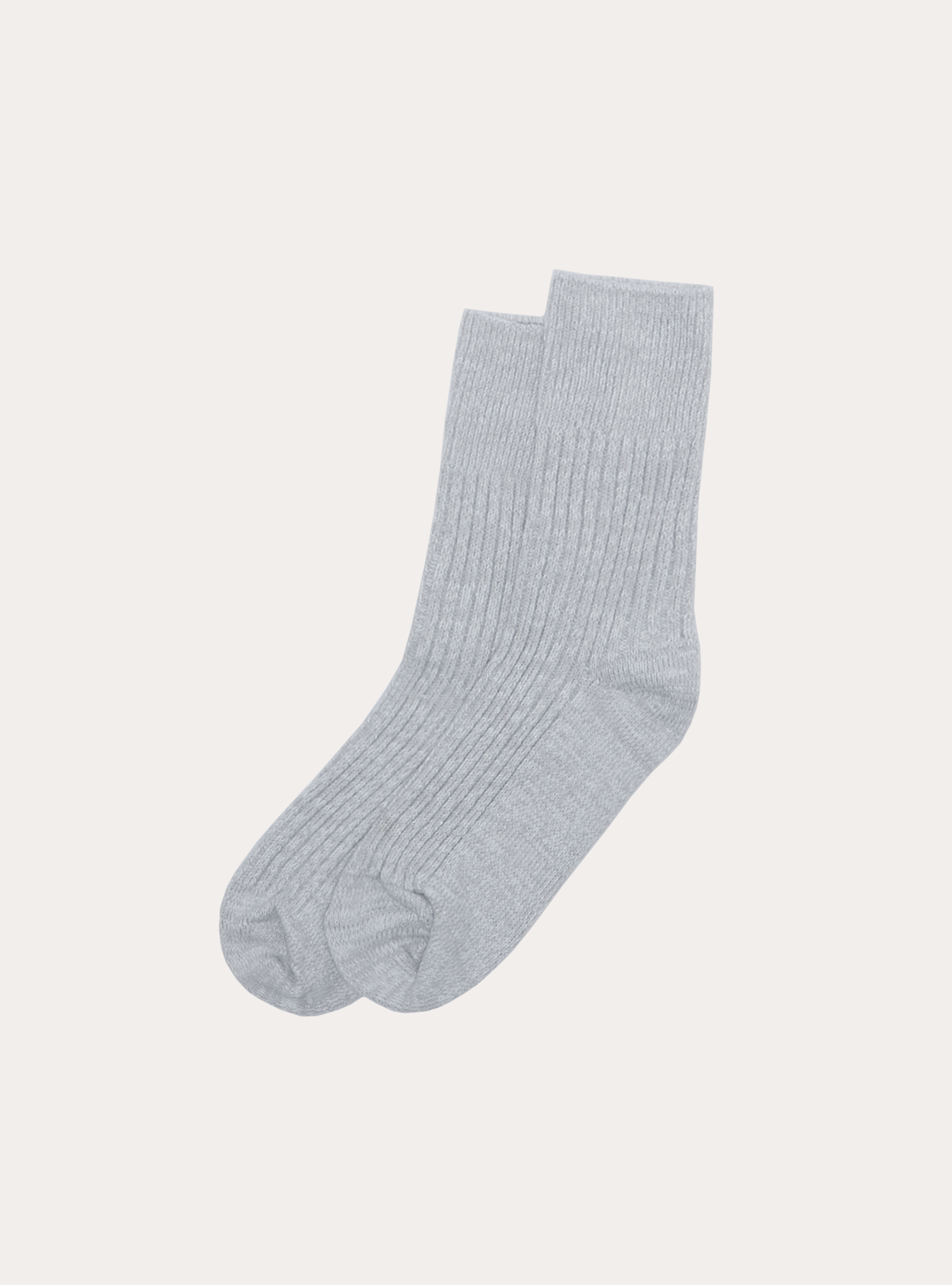Calzini a coste tinta unita set 2 paia, MGY3 GREY MEL LIGHT