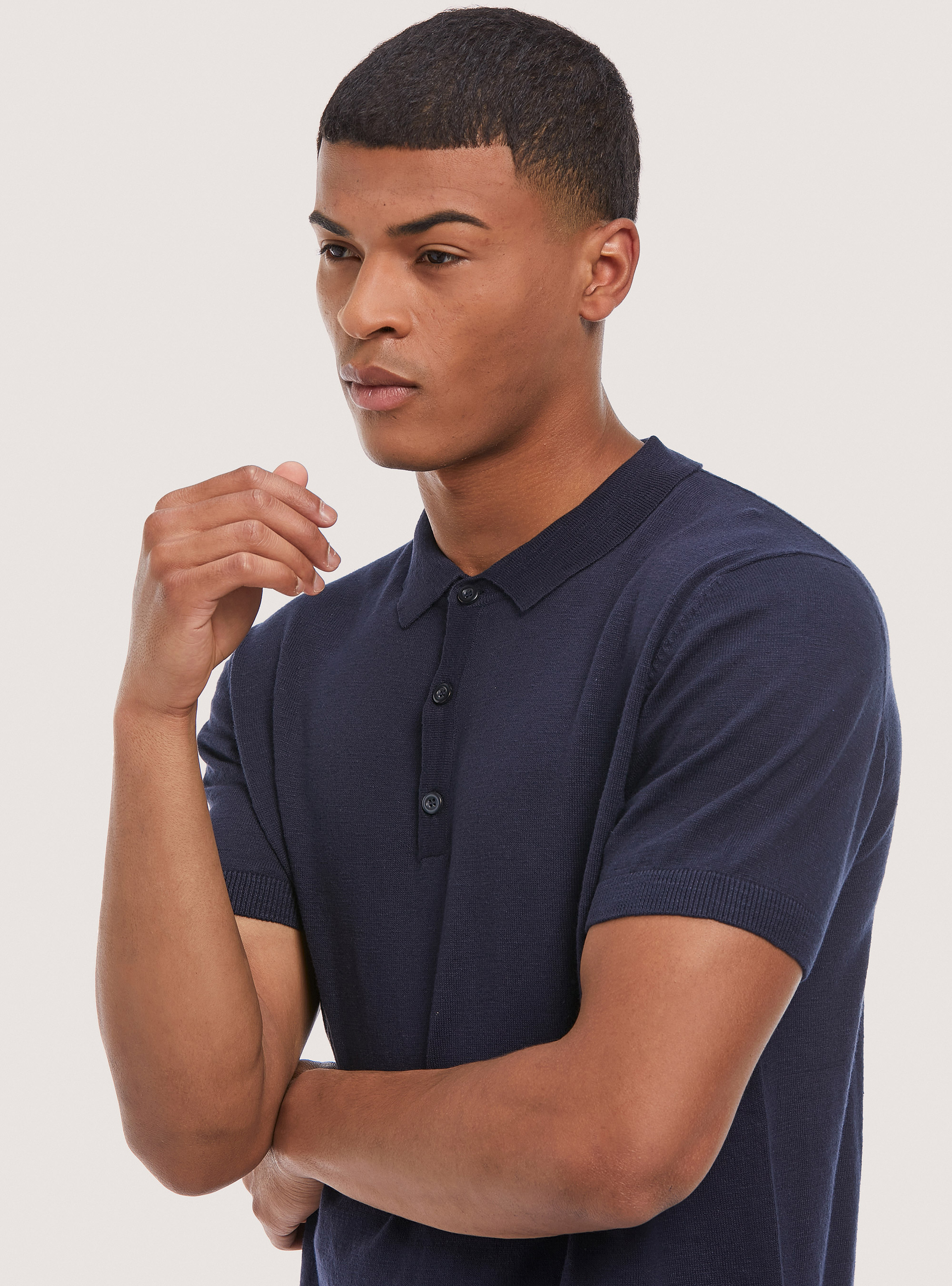 Jersey de color sólido, AZUL