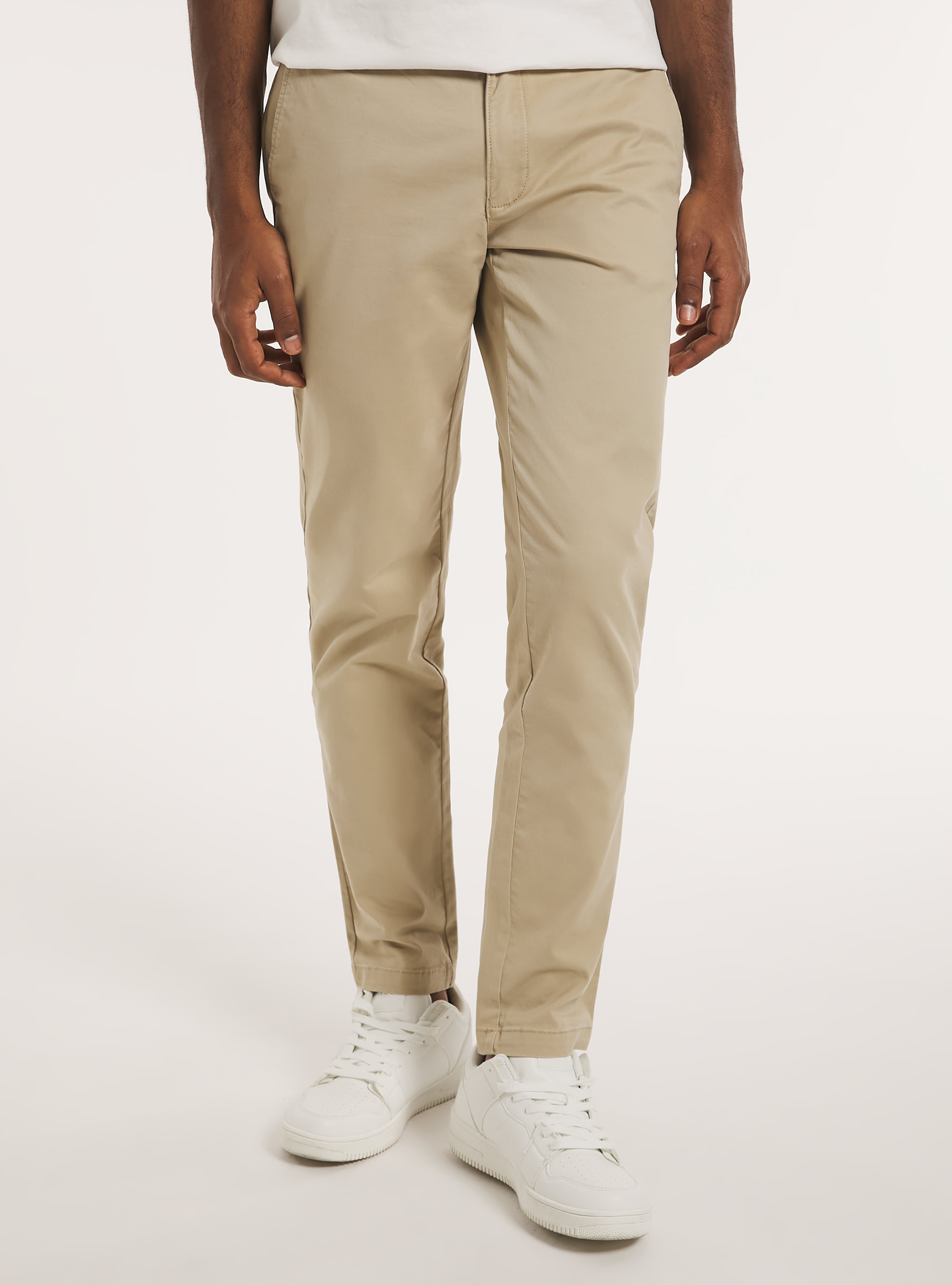 Skinny fit stretch twill chinos, TB2 TOBACCO MEDIUM